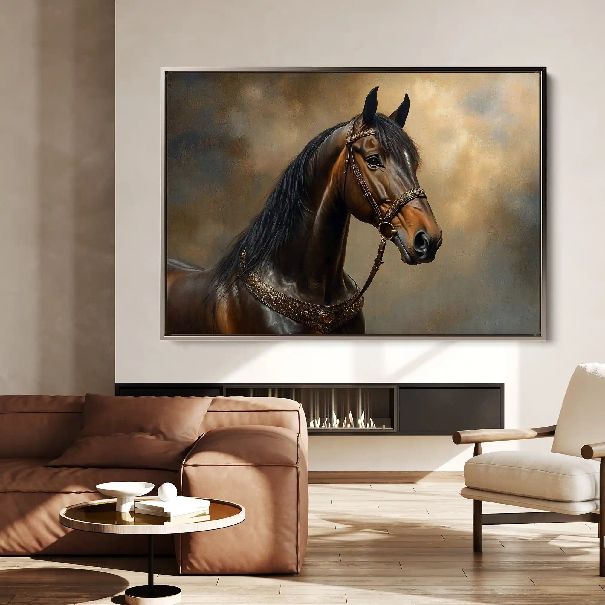 Horses 169 Canvas Art 90 x 60 cm / Stretched on hidden frame