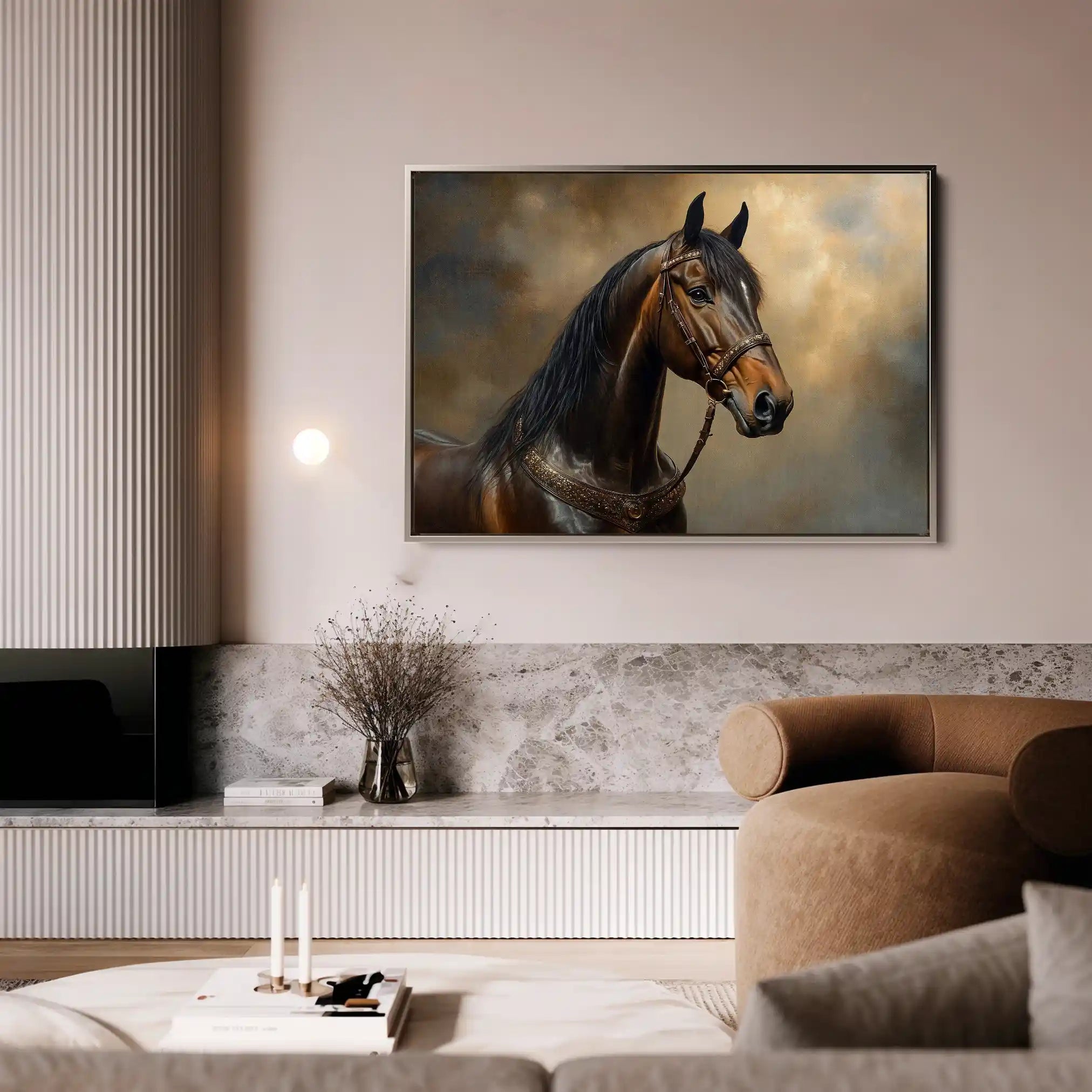 Horses 169 Canvas Art 90 x 60 cm / Stretched on hidden frame