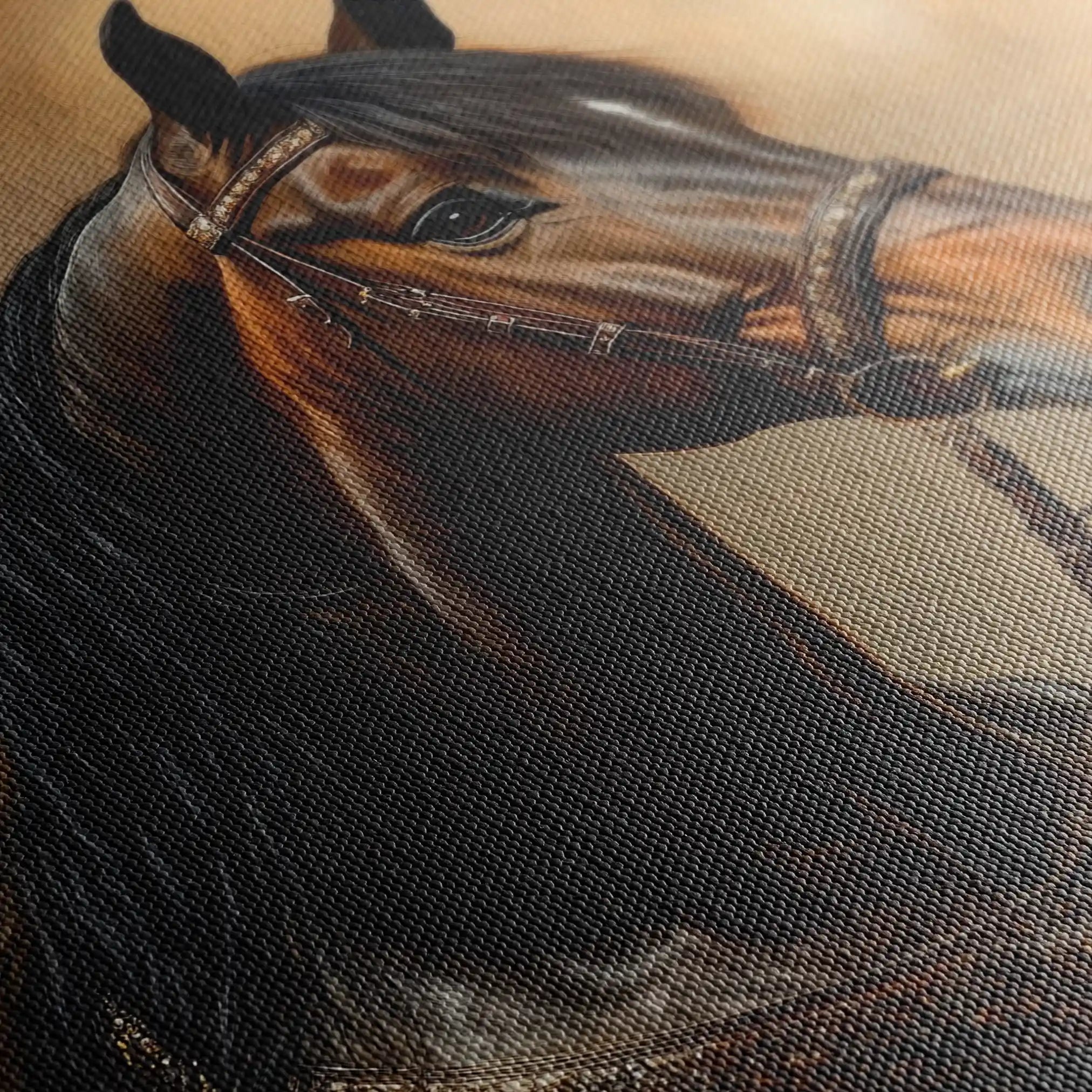 Horses 169 Canvas Art 90 x 60 cm / Stretched on hidden frame