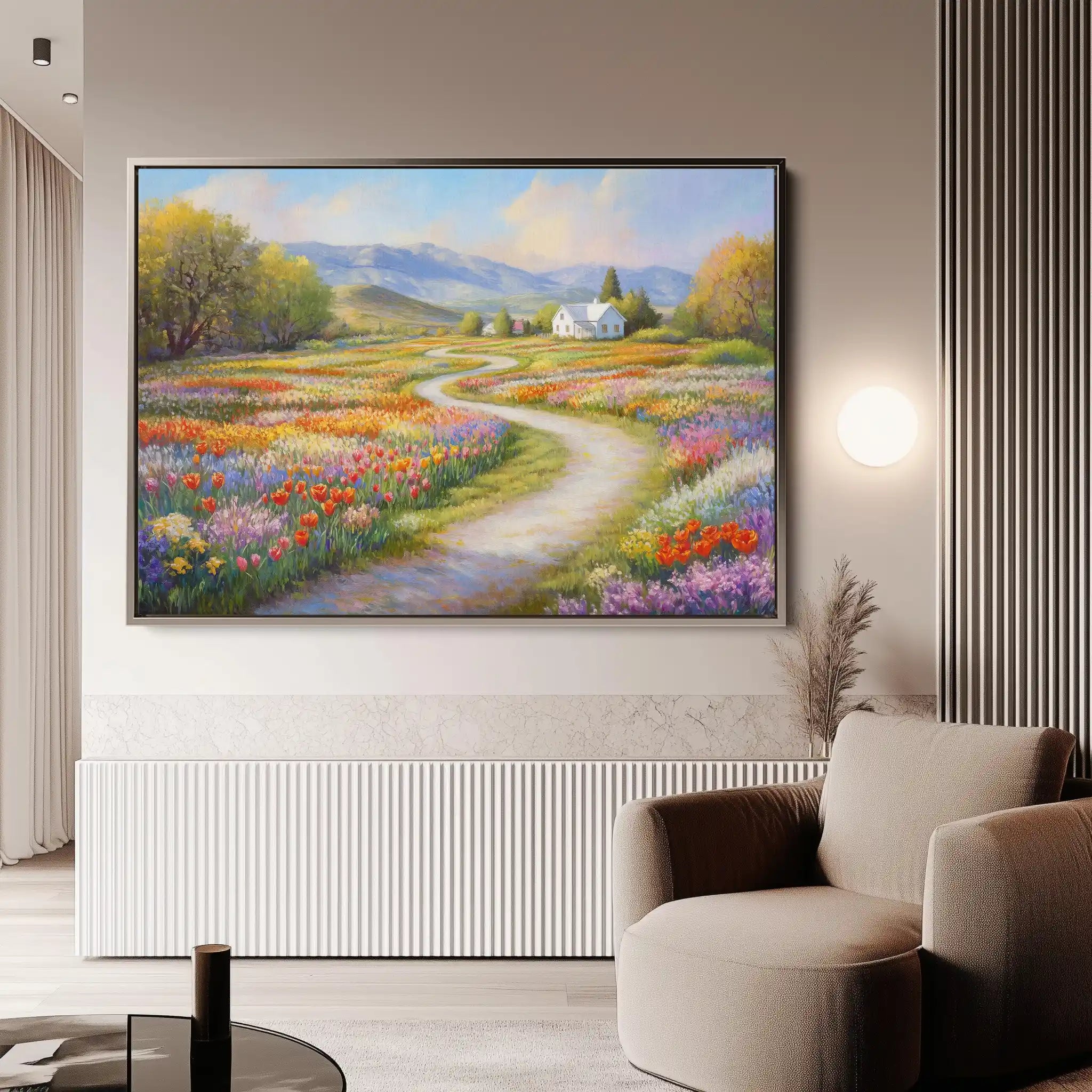 Landscape 169 Canvas Art 90 x 60 cm / Stretched on hidden frame