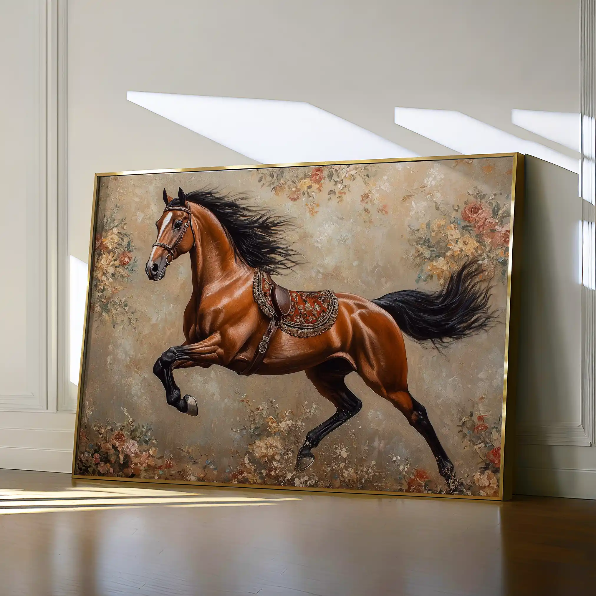 Horses 170 Canvas Art 90 x 60 cm / Stretched on hidden frame