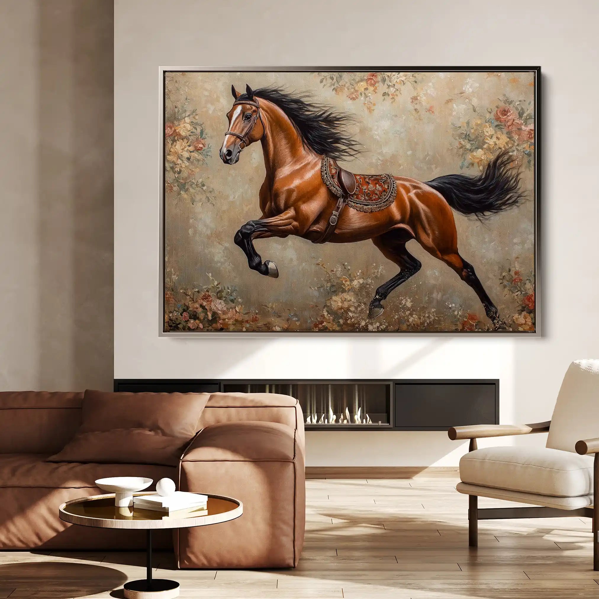 Horses 170 Canvas Art 90 x 60 cm / Stretched on hidden frame