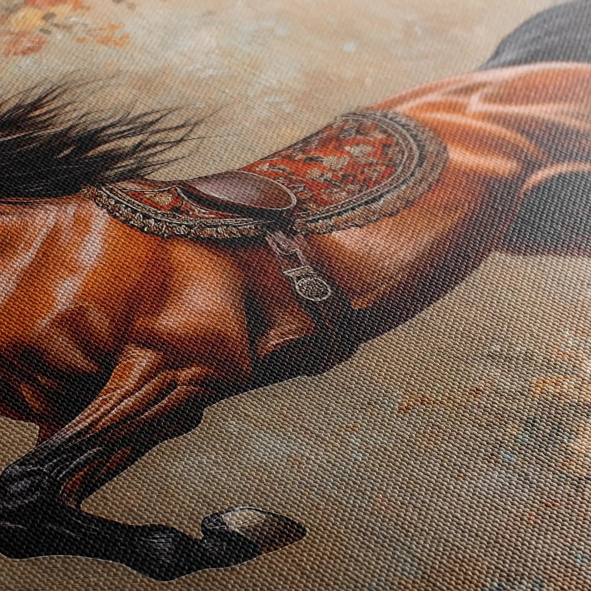 Horses 170 Canvas Art 90 x 60 cm / Stretched on hidden frame