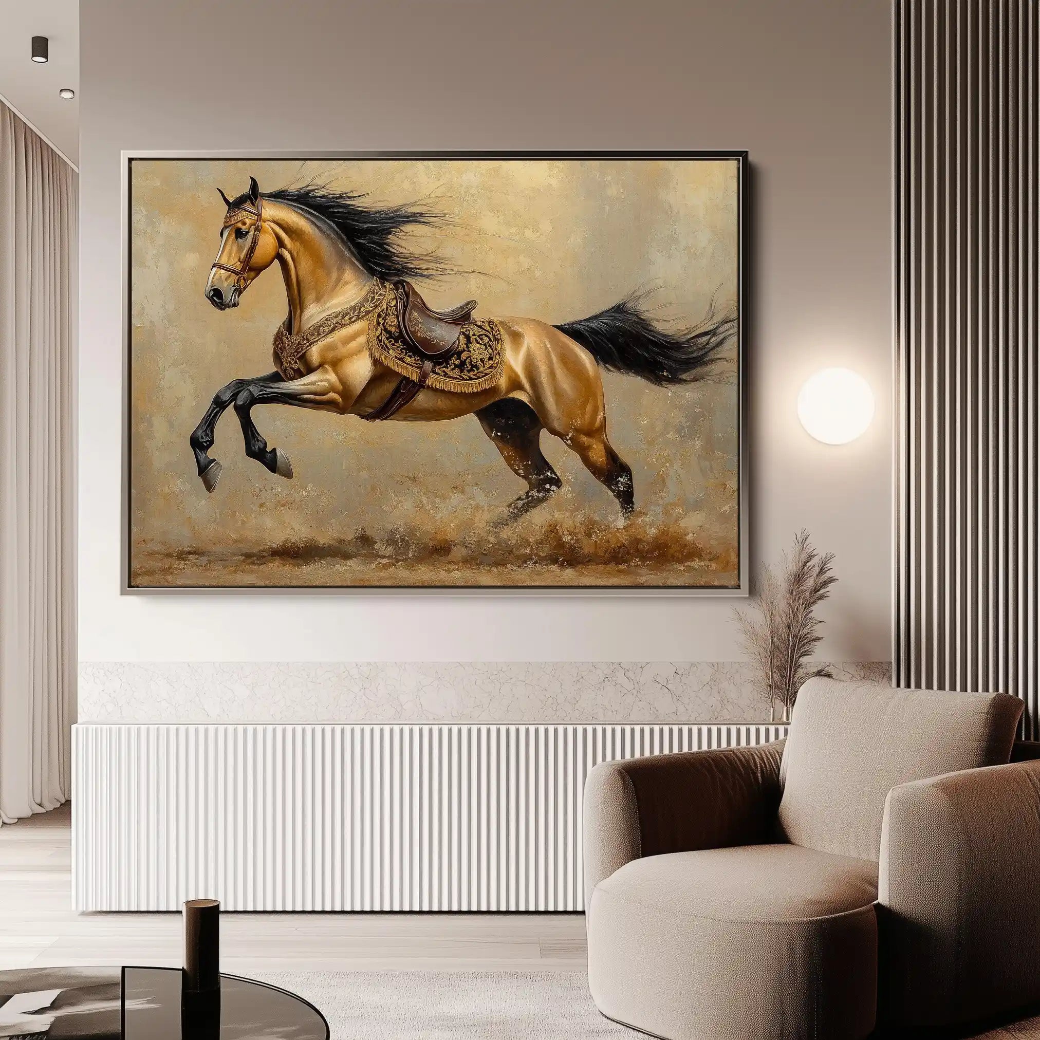 Horses 172 Canvas Art 90 x 60 cm / Stretched on hidden frame