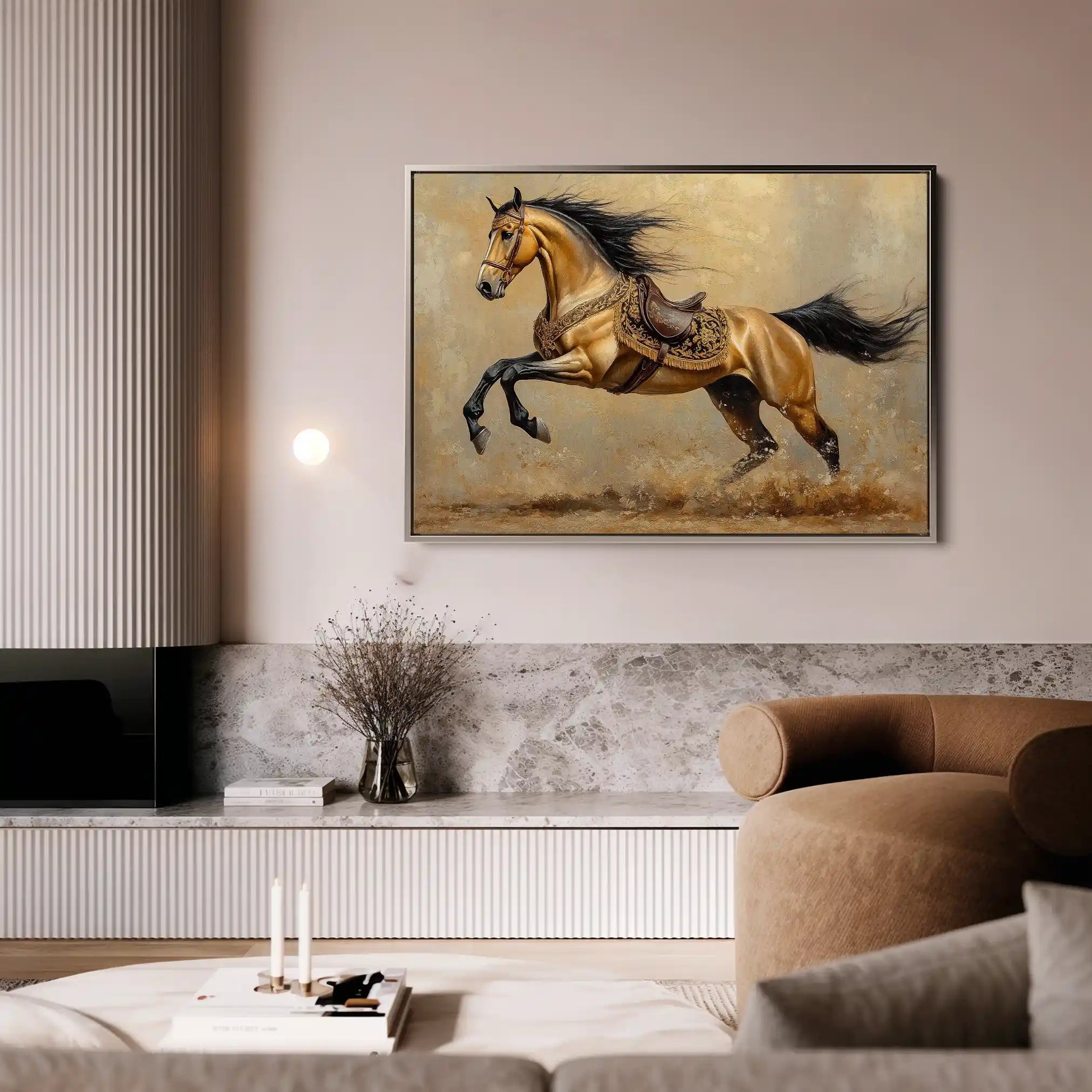 Horses 172 Canvas Art 90 x 60 cm / Stretched on hidden frame