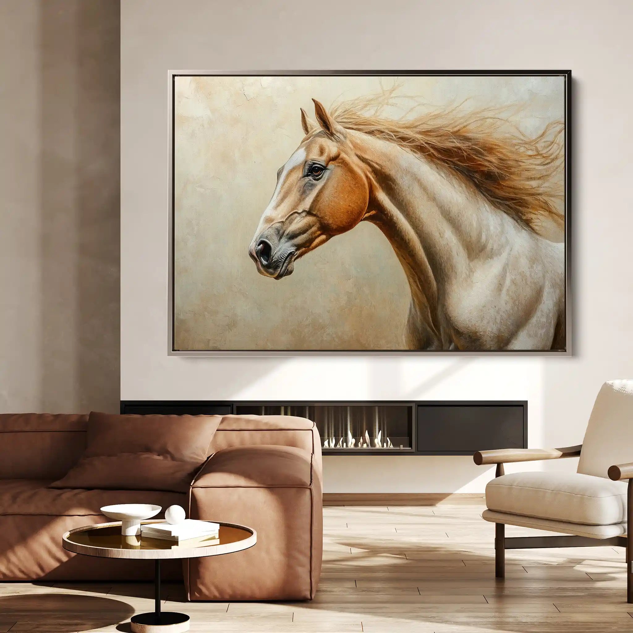 Horses 173 Canvas Art 90 x 60 cm / Stretched on hidden frame