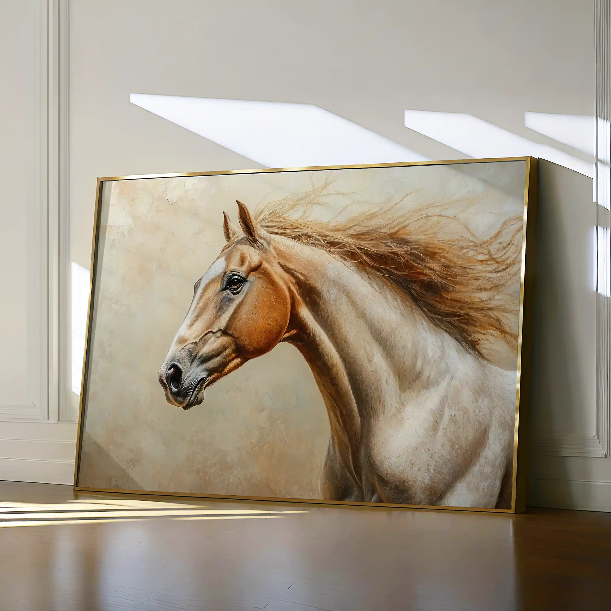 Horses 173 Canvas Art 90 x 60 cm / Stretched on hidden frame