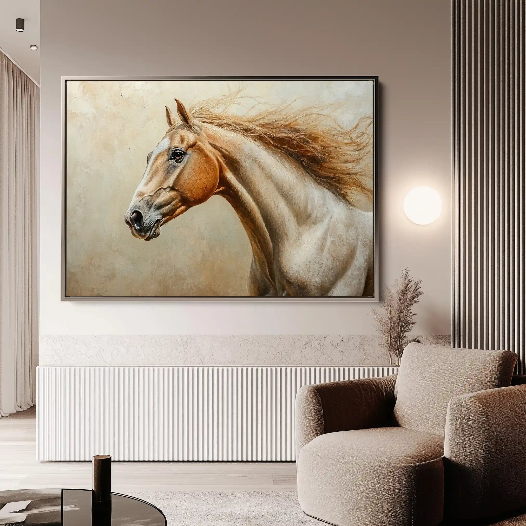 Horses 173 Canvas Art 90 x 60 cm / Stretched on hidden frame