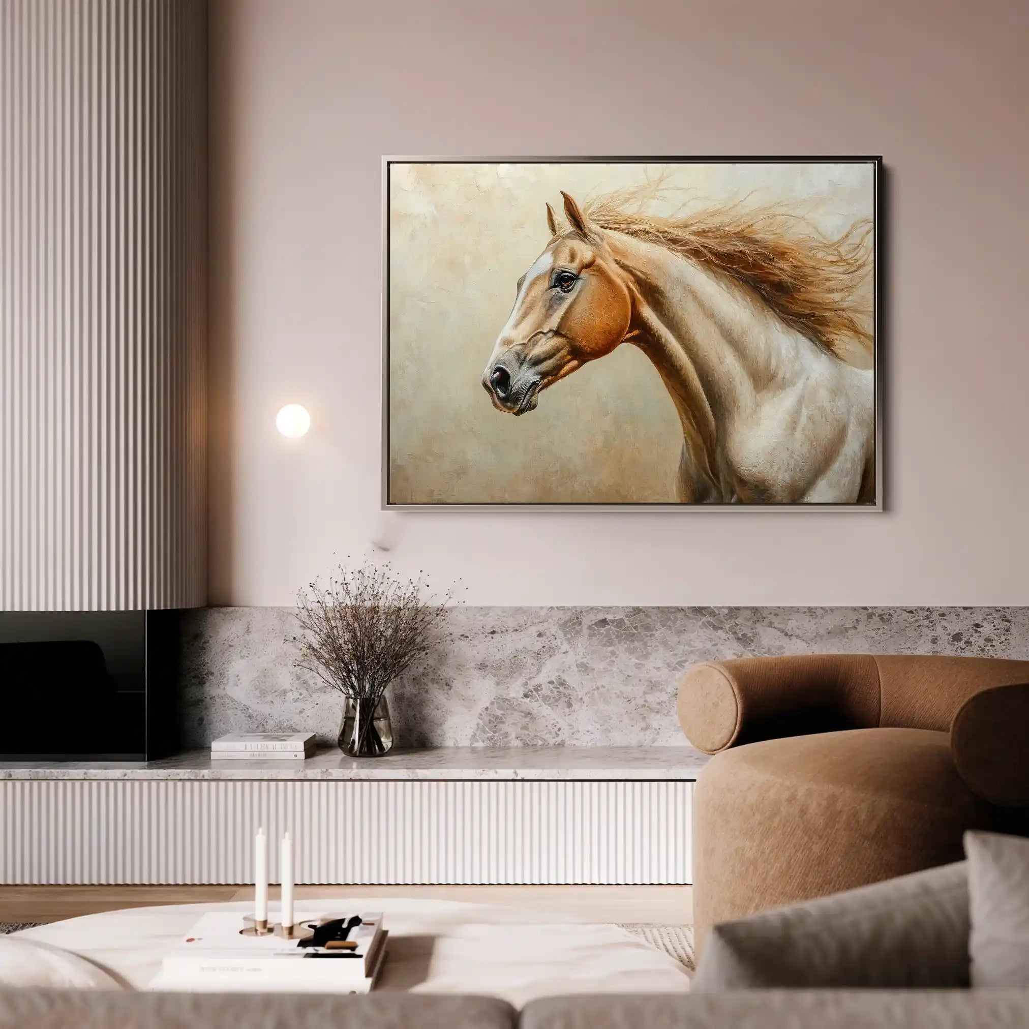 Horses 173 Canvas Art 90 x 60 cm / Stretched on hidden frame
