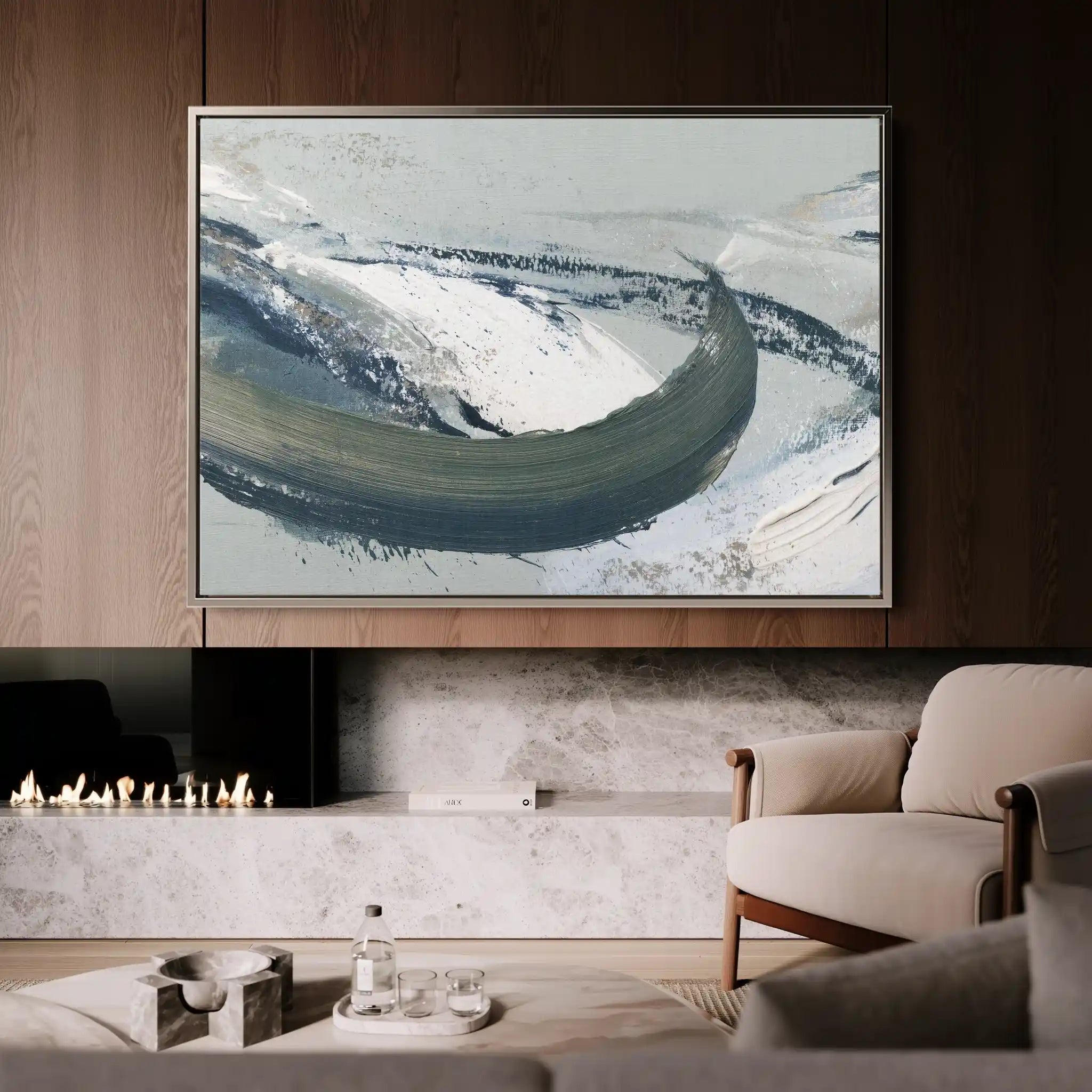 Abstract 1737 Canvas Art 60 x 40 cm / Stretched on hidden frame