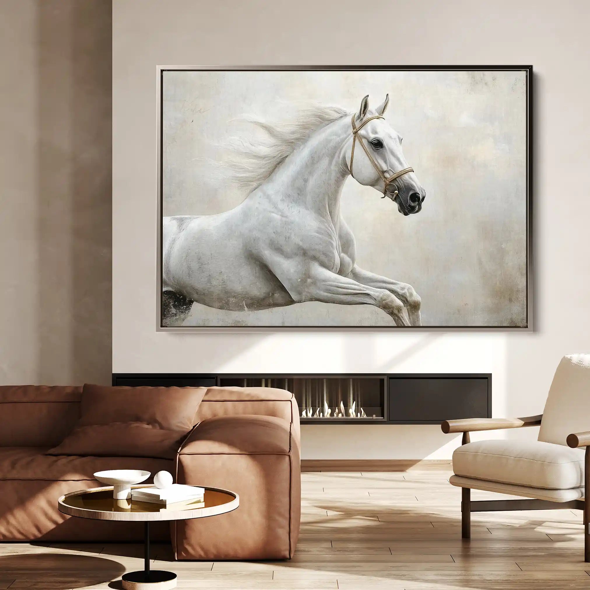 Horses 174 Canvas Art 90 x 60 cm / Stretched on hidden frame