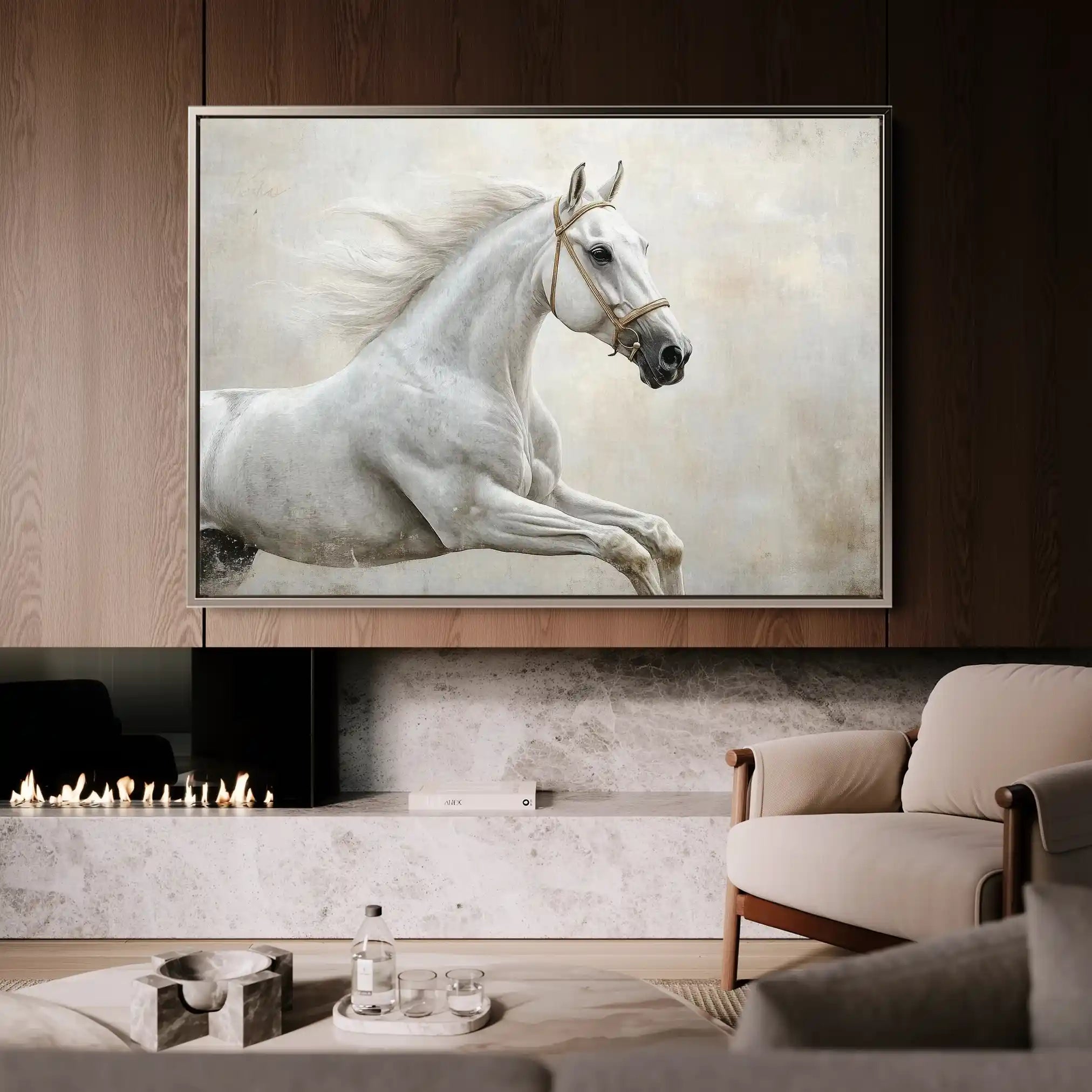 Horses 174 Canvas Art 90 x 60 cm / Stretched on hidden frame