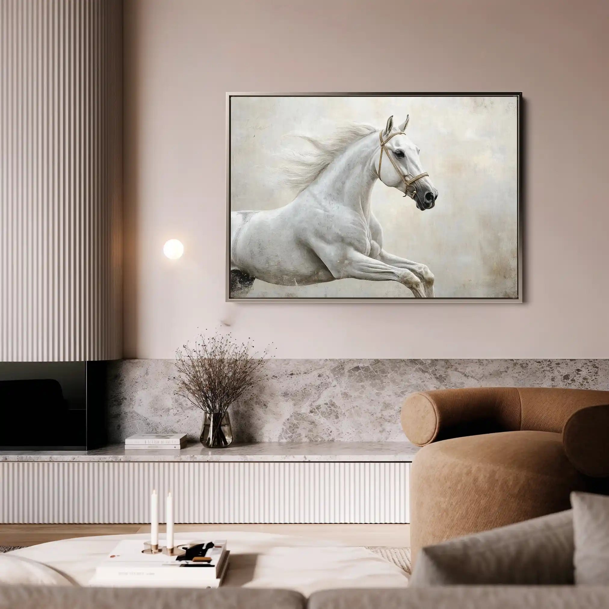 Horses 174 Canvas Art 90 x 60 cm / Stretched on hidden frame