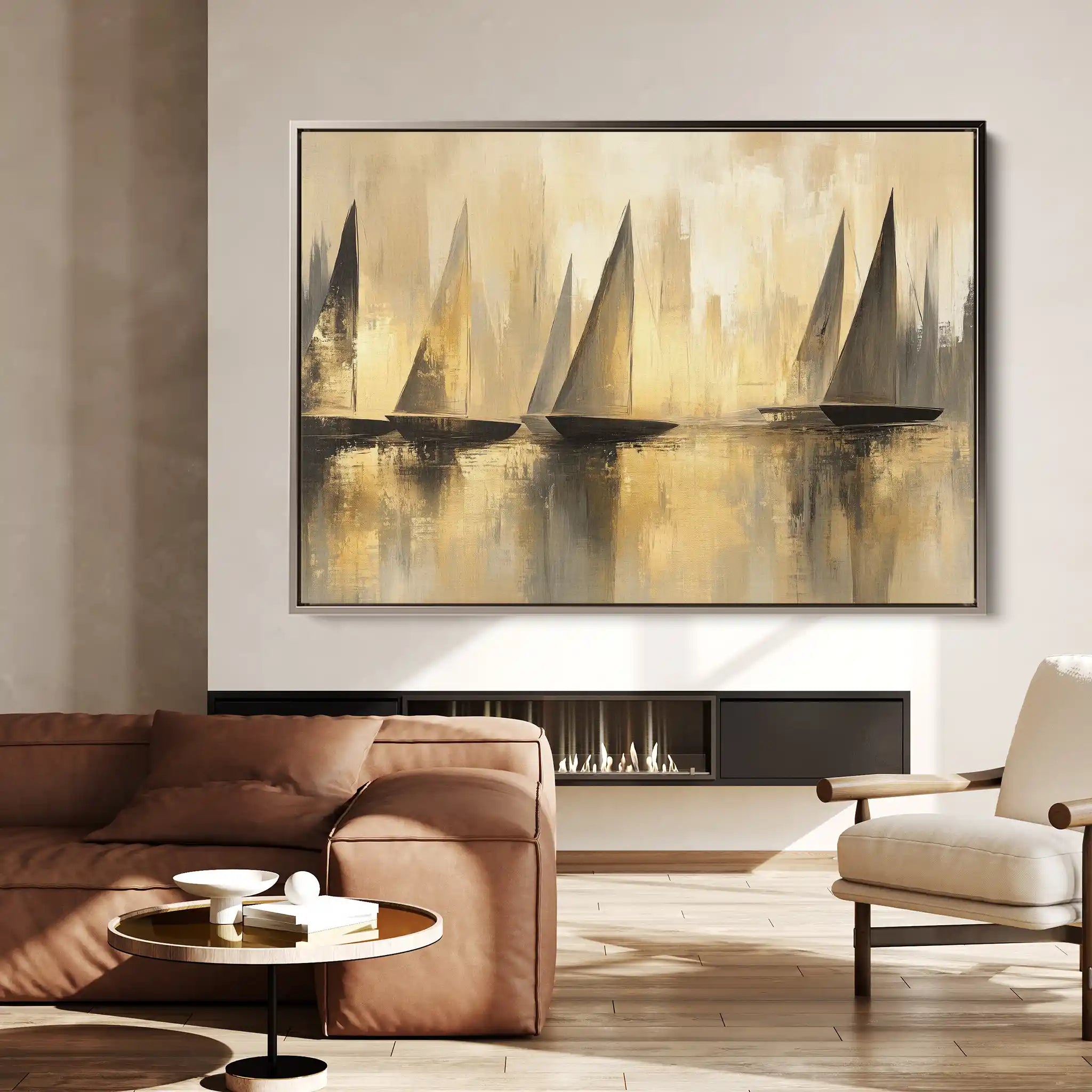 Landscape 174 Canvas Art 90 x 60 cm / Stretched on hidden frame