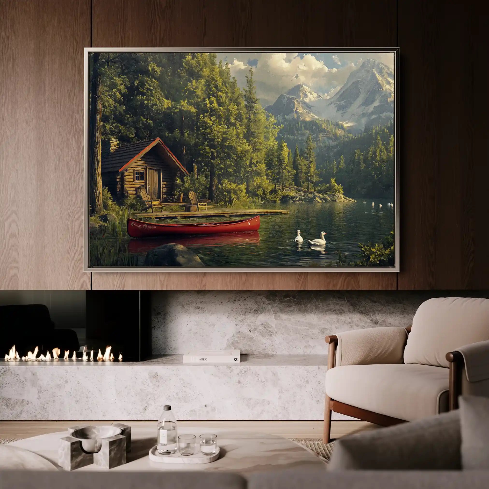 Landscape 175 Canvas Art 90 x 60 cm / Stretched on hidden frame