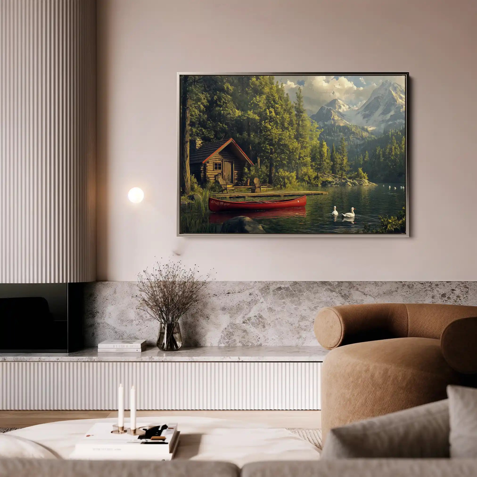 Landscape 175 Canvas Art 90 x 60 cm / Stretched on hidden frame