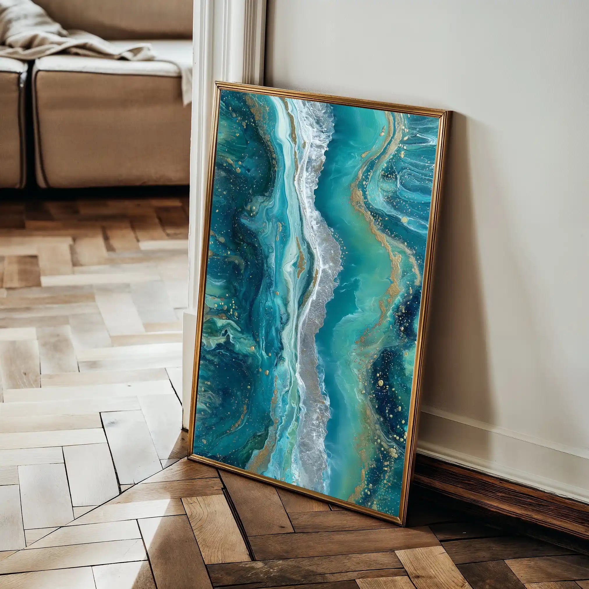 Abstract 1757 Canvas Art 60 x 40 cm / Stretched on hidden frame