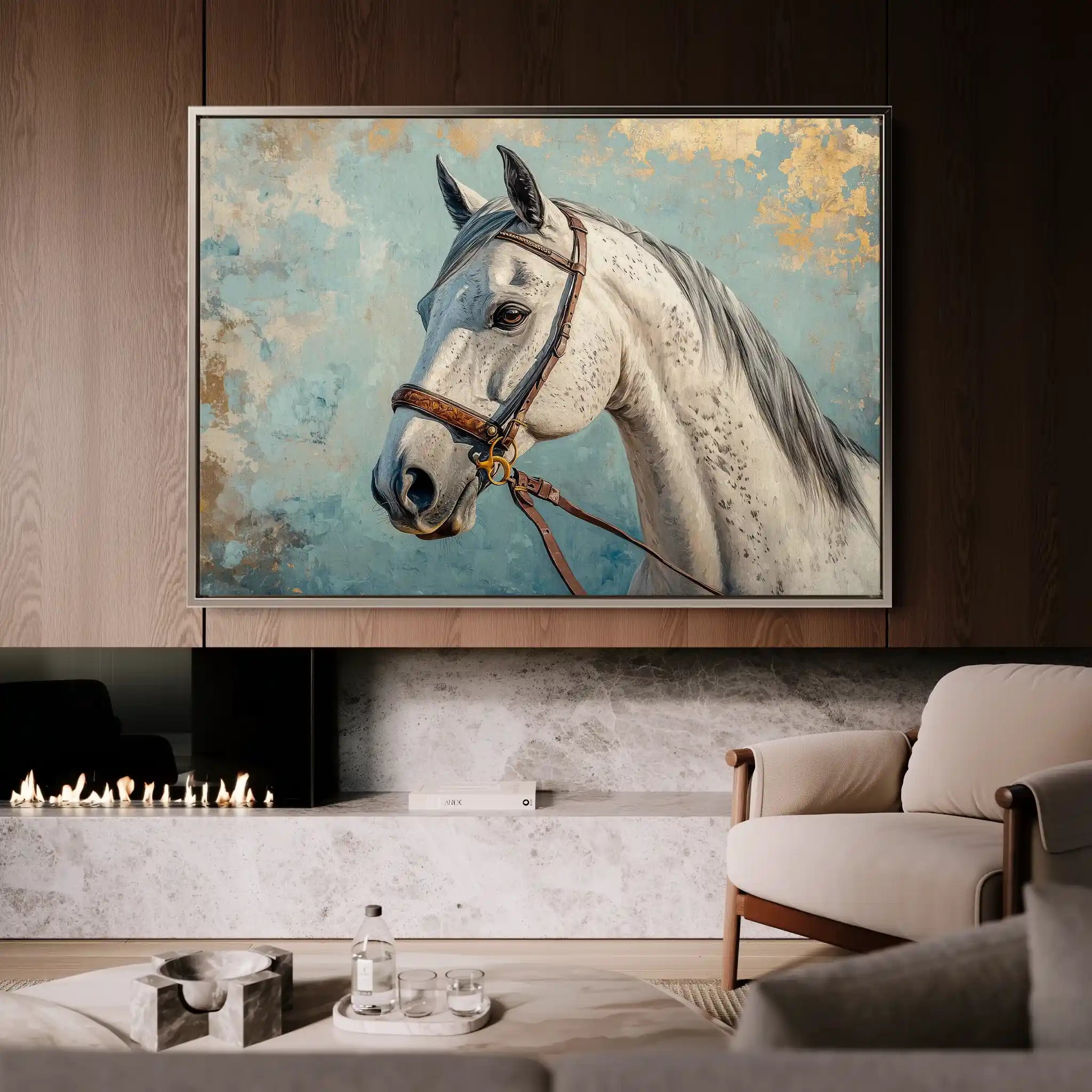 Horses 176 Canvas Art 90 x 60 cm / Stretched on hidden frame