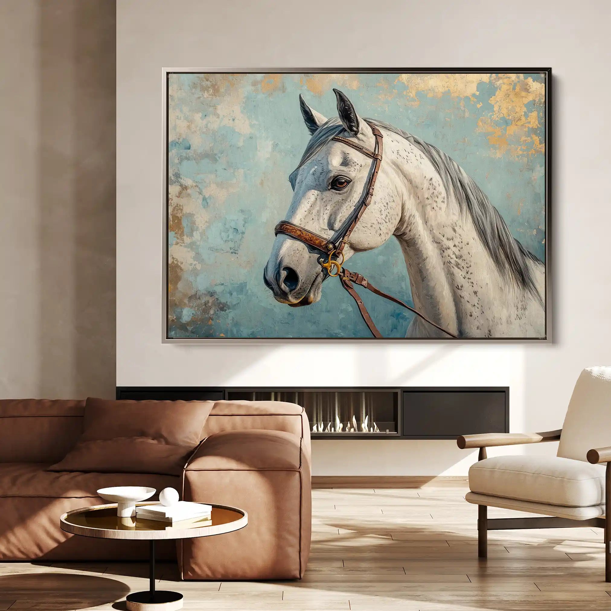 Horses 176 Canvas Art 90 x 60 cm / Stretched on hidden frame