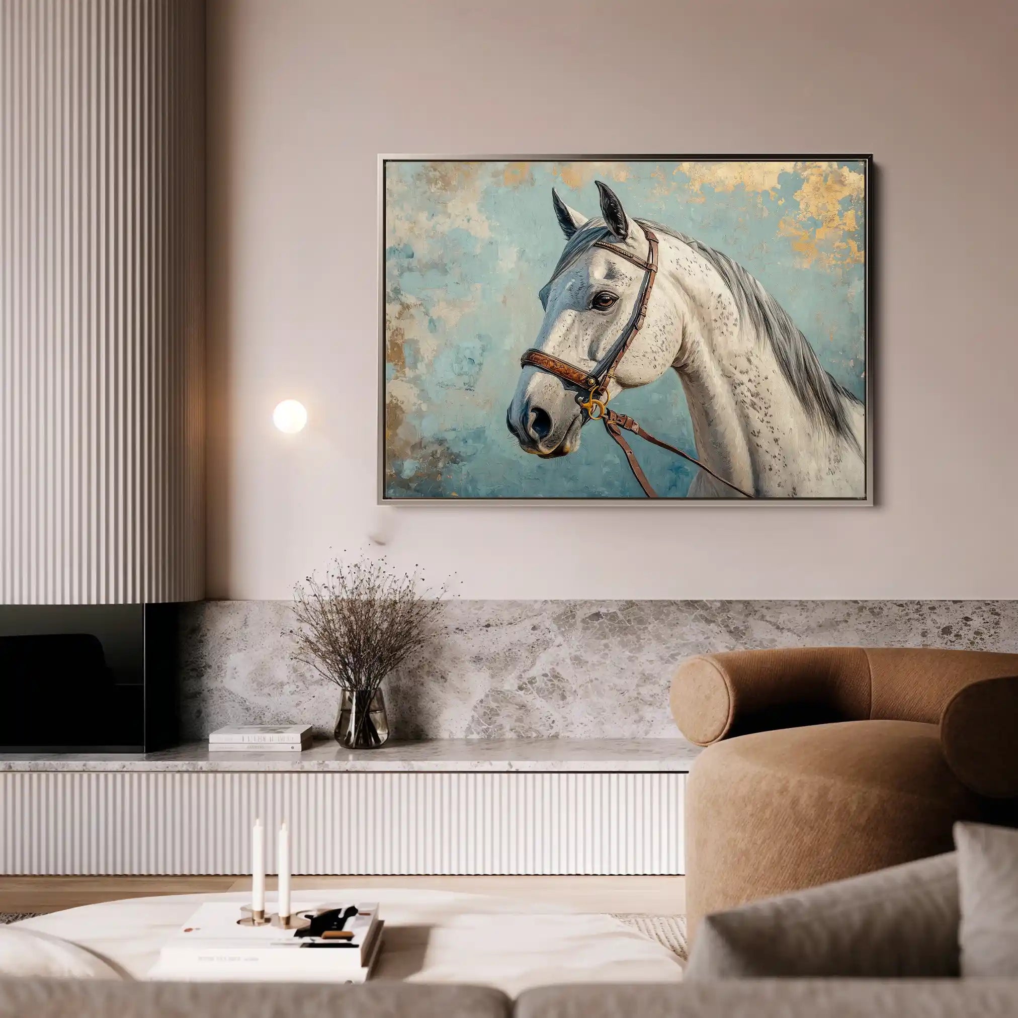 Horses 176 Canvas Art 90 x 60 cm / Stretched on hidden frame