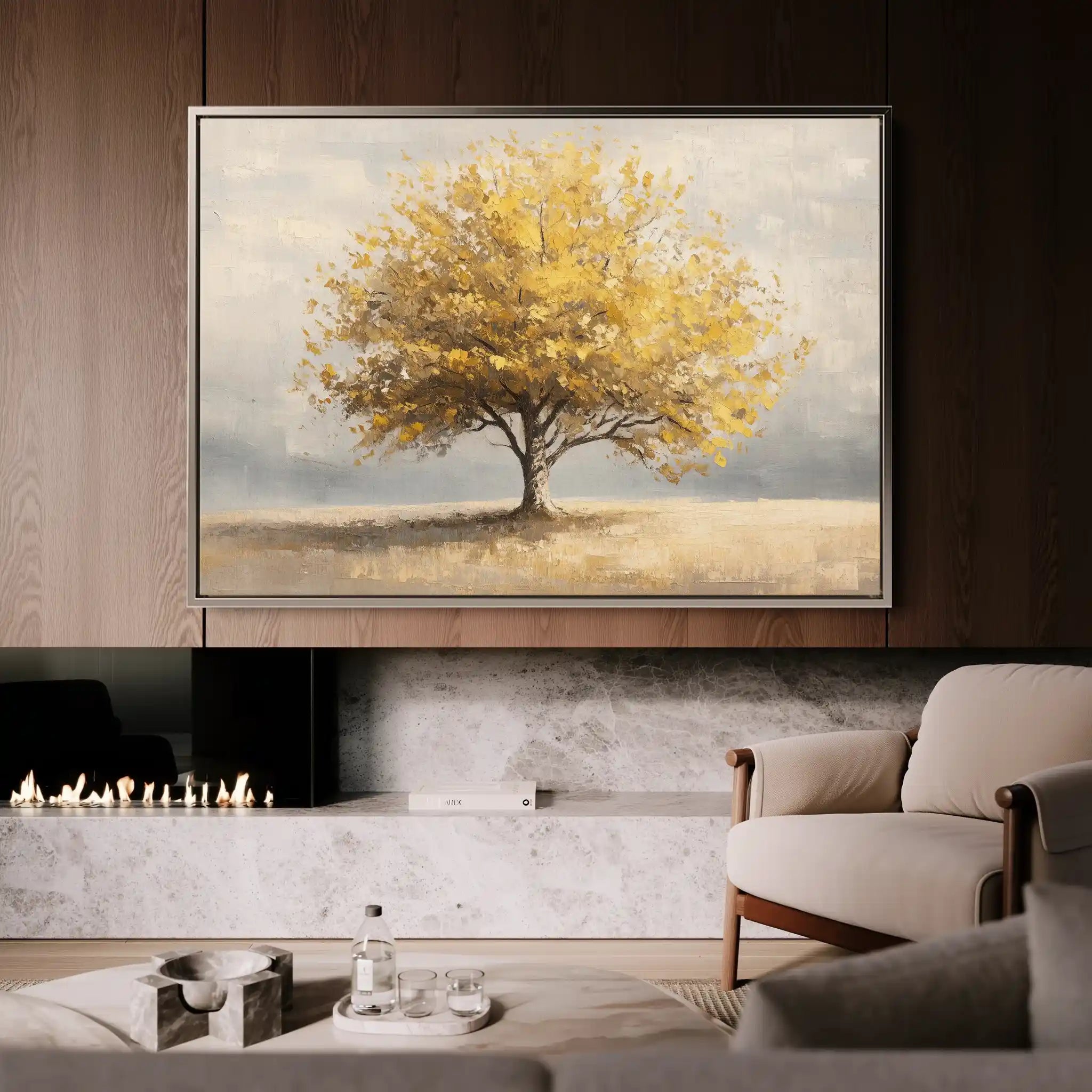 Landscape 176 Canvas Art 90 x 60 cm / Stretched on hidden frame