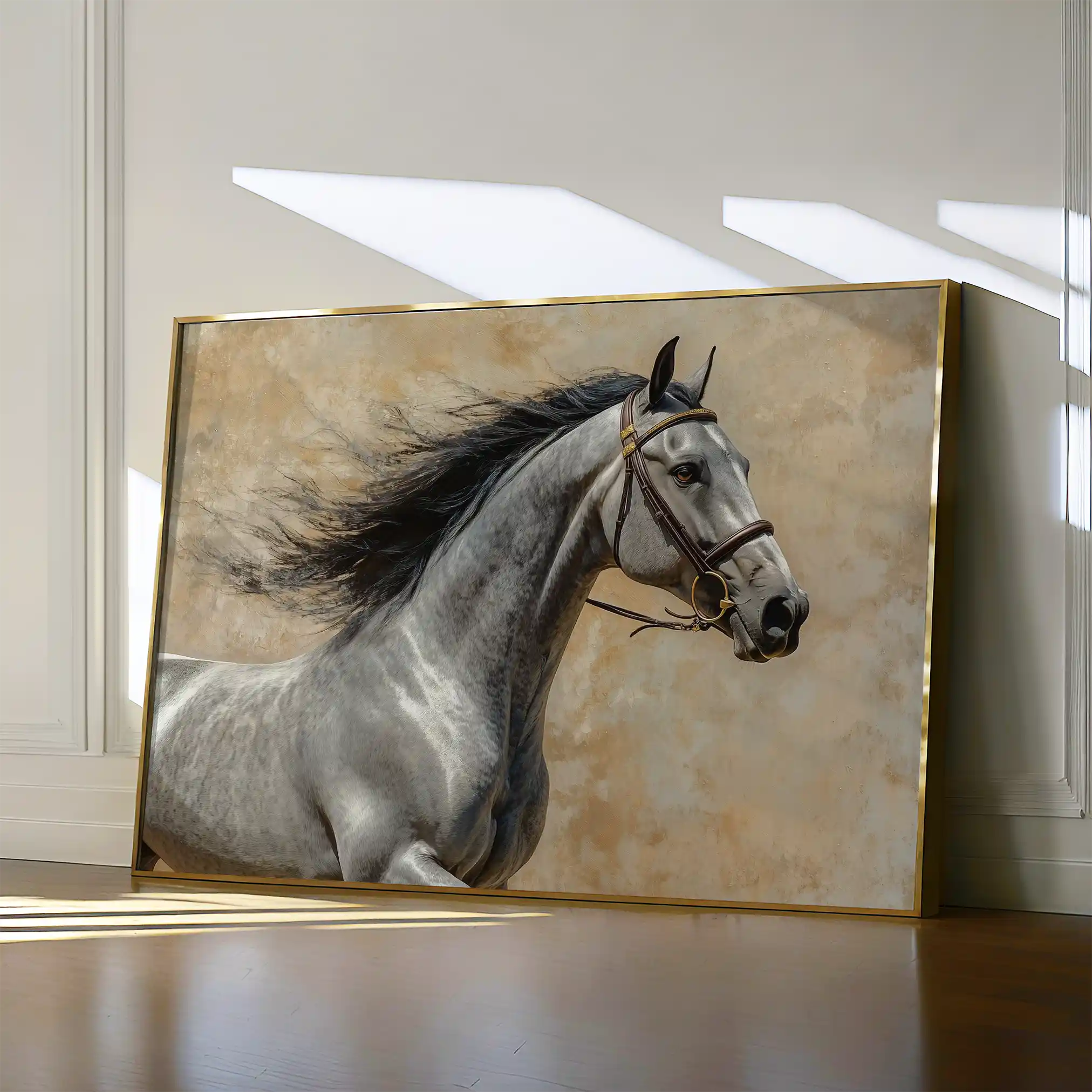 Horses 177 Canvas Art 90 x 60 cm / Stretched on hidden frame