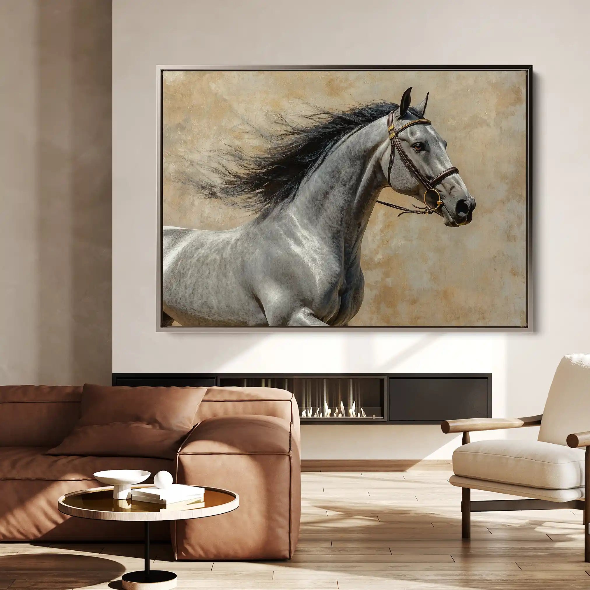 Horses 177 Canvas Art 90 x 60 cm / Stretched on hidden frame