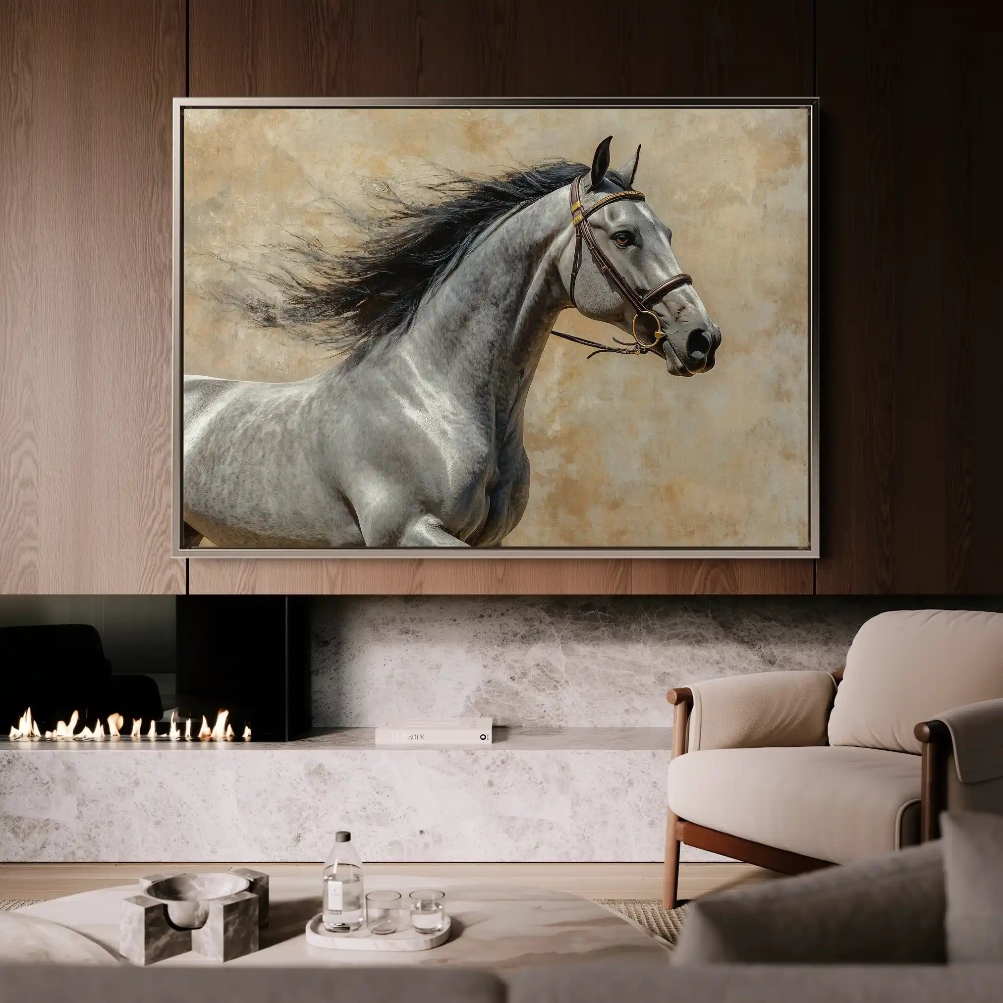 Horses 177 Canvas Art 90 x 60 cm / Stretched on hidden frame