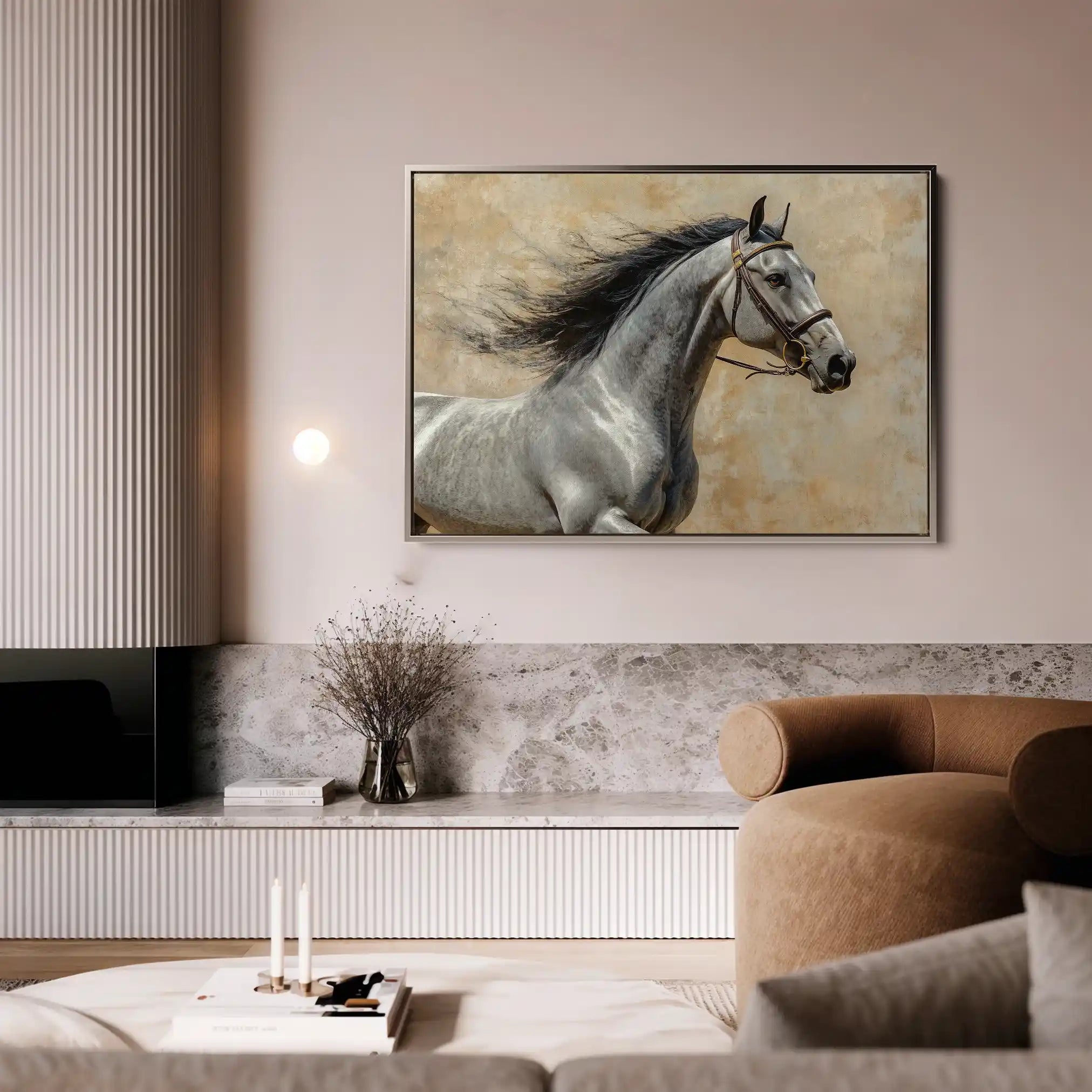 Horses 177 Canvas Art 90 x 60 cm / Stretched on hidden frame