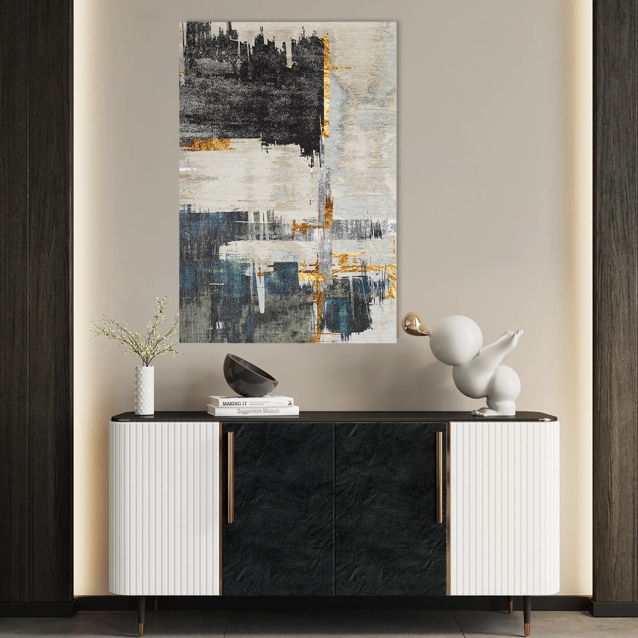 Abstract Canvas Wall Art WAD178-A 90 x 60 cm / Stretched on hidden frame