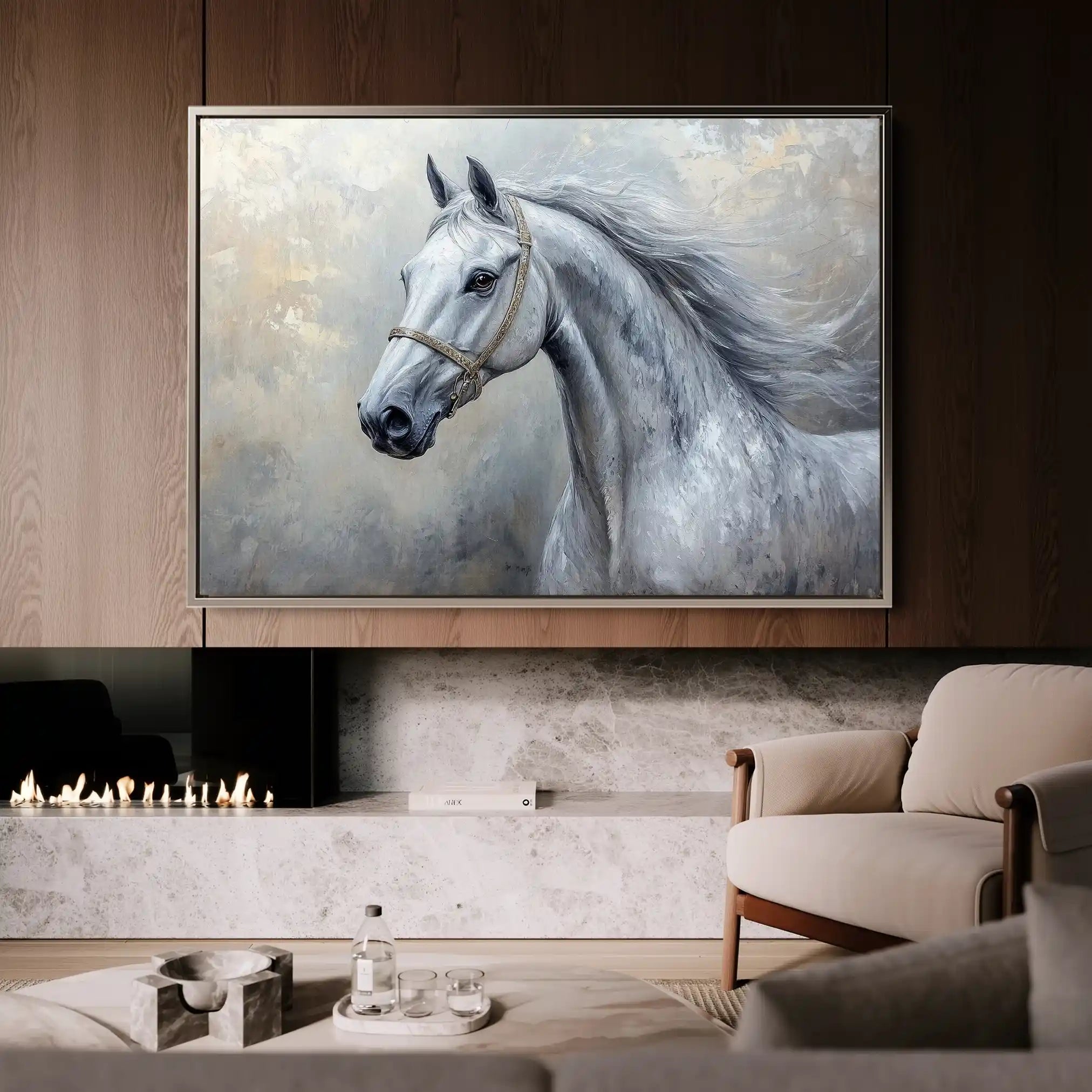 Horses 178 Canvas Art 90 x 60 cm / Stretched on hidden frame