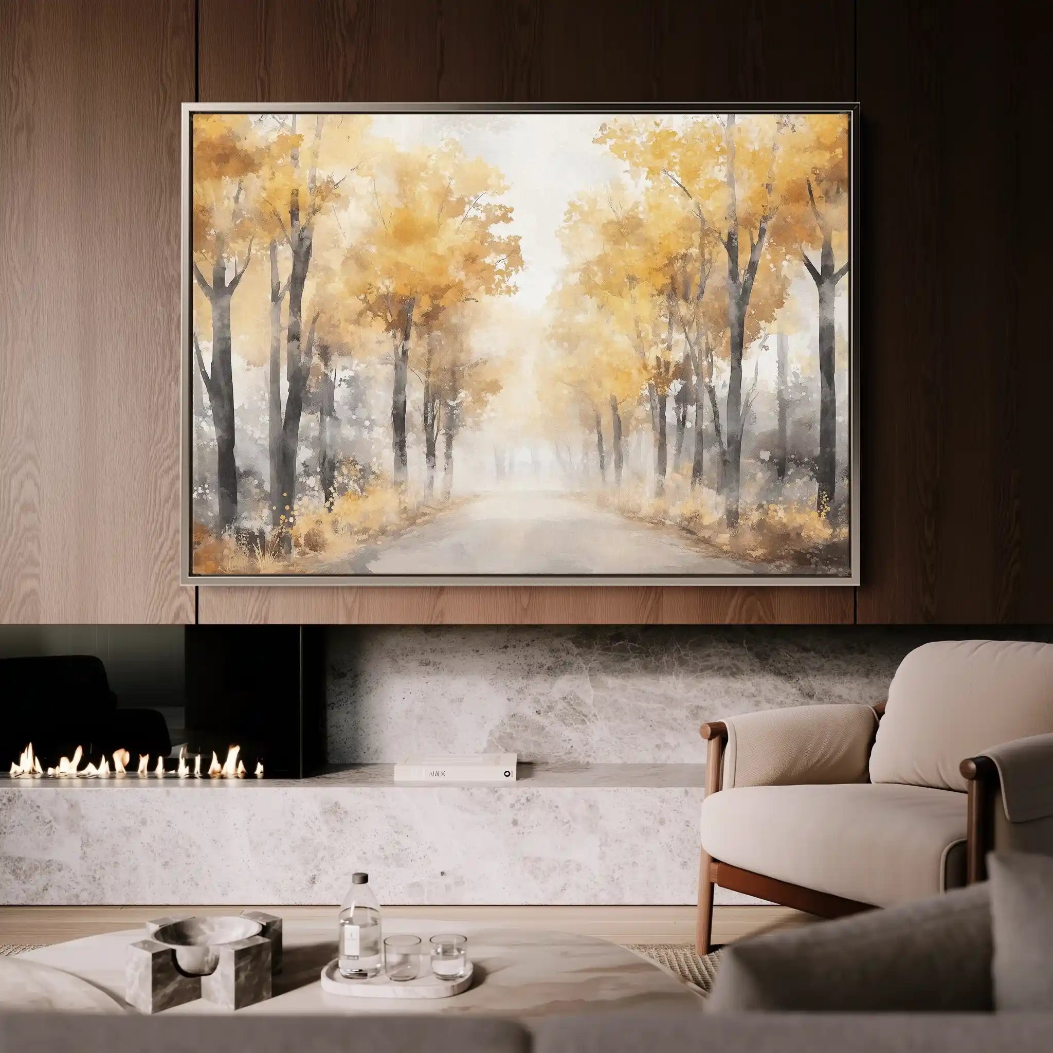 Landscape 179 Canvas Art 90 x 60 cm / Stretched on hidden frame