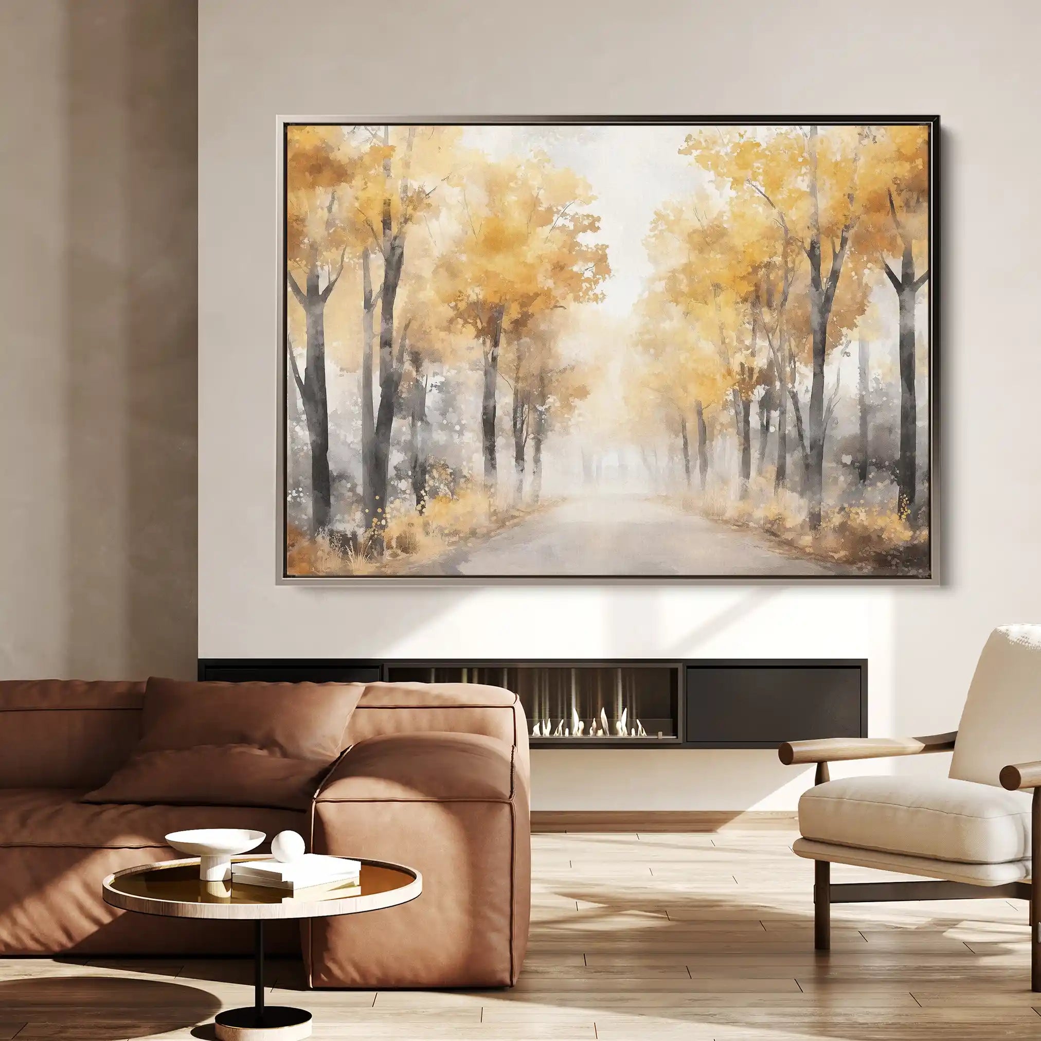 Landscape 179 Canvas Art 90 x 60 cm / Stretched on hidden frame