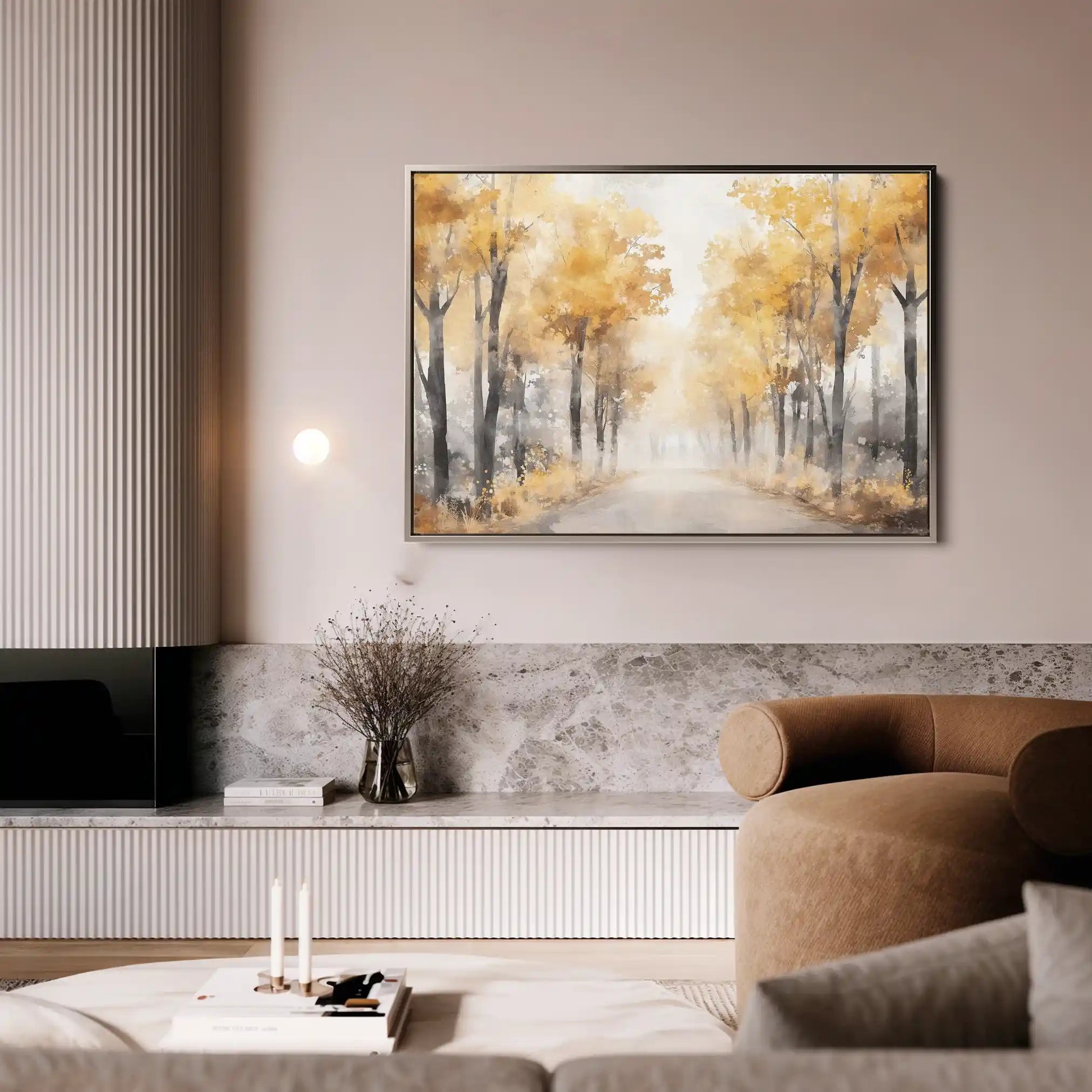 Landscape 179 Canvas Art 90 x 60 cm / Stretched on hidden frame