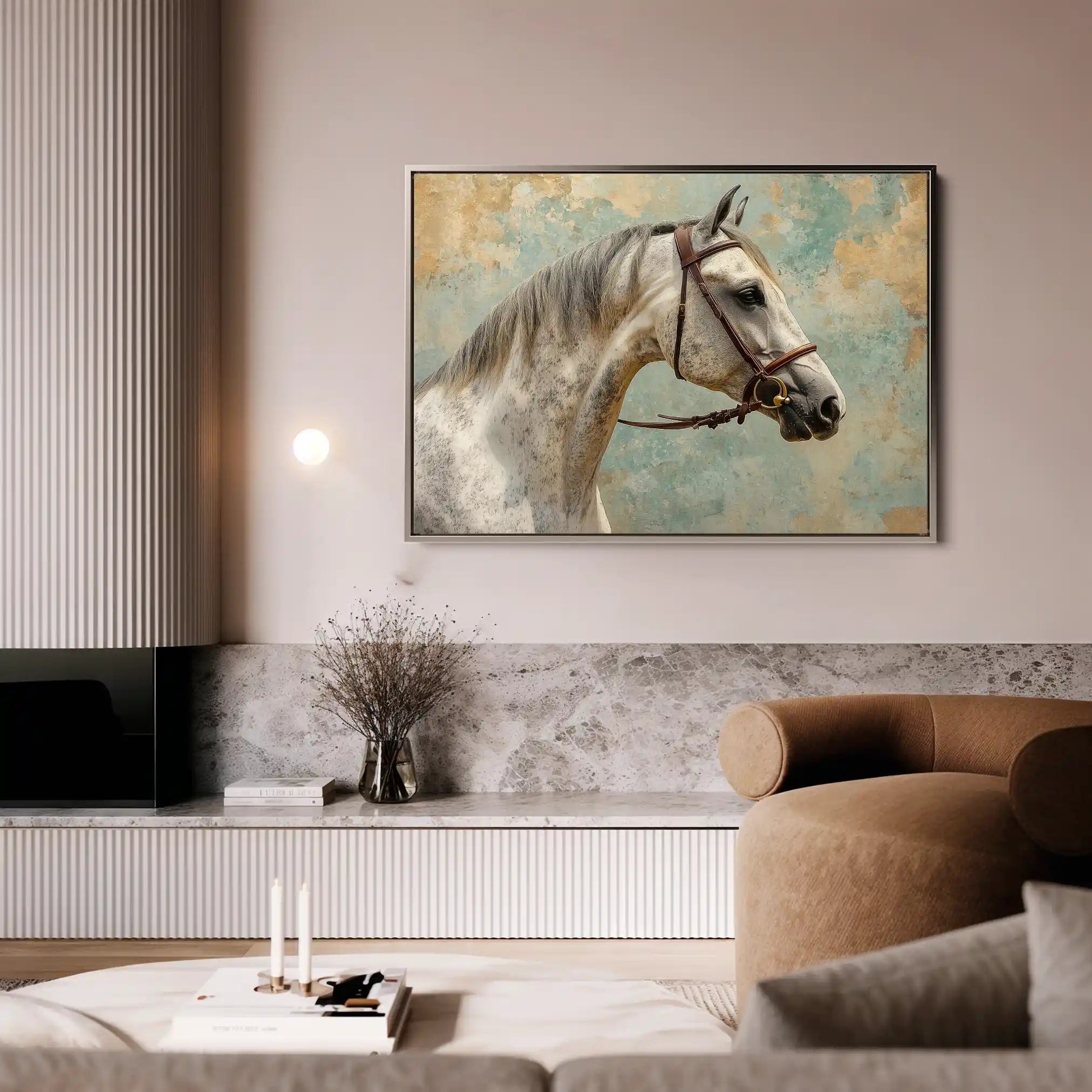 Horses 180 Canvas Art 90 x 60 cm / Stretched on hidden frame