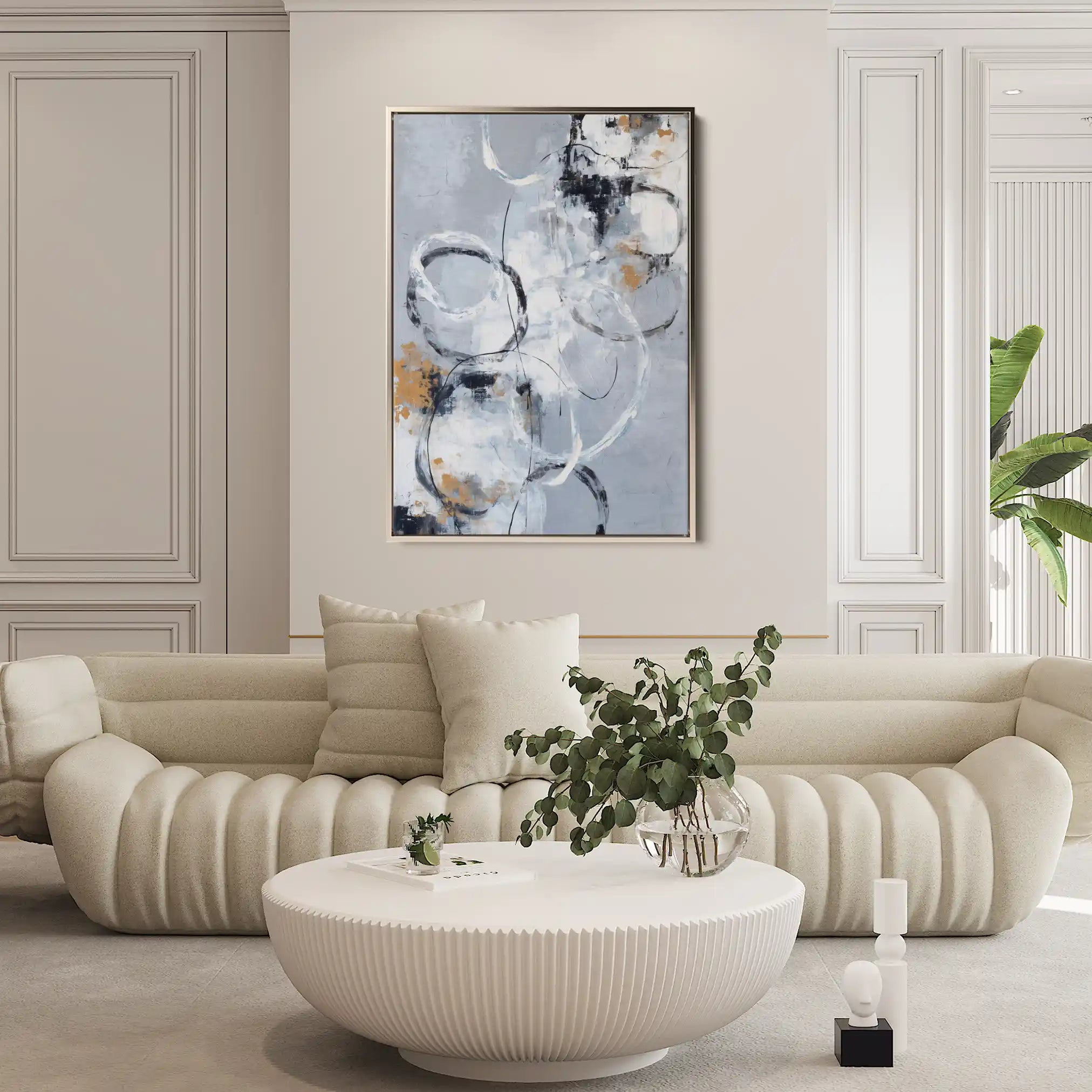 Abstract 1808 Canvas Art 60 x 40 cm / Stretched on hidden frame