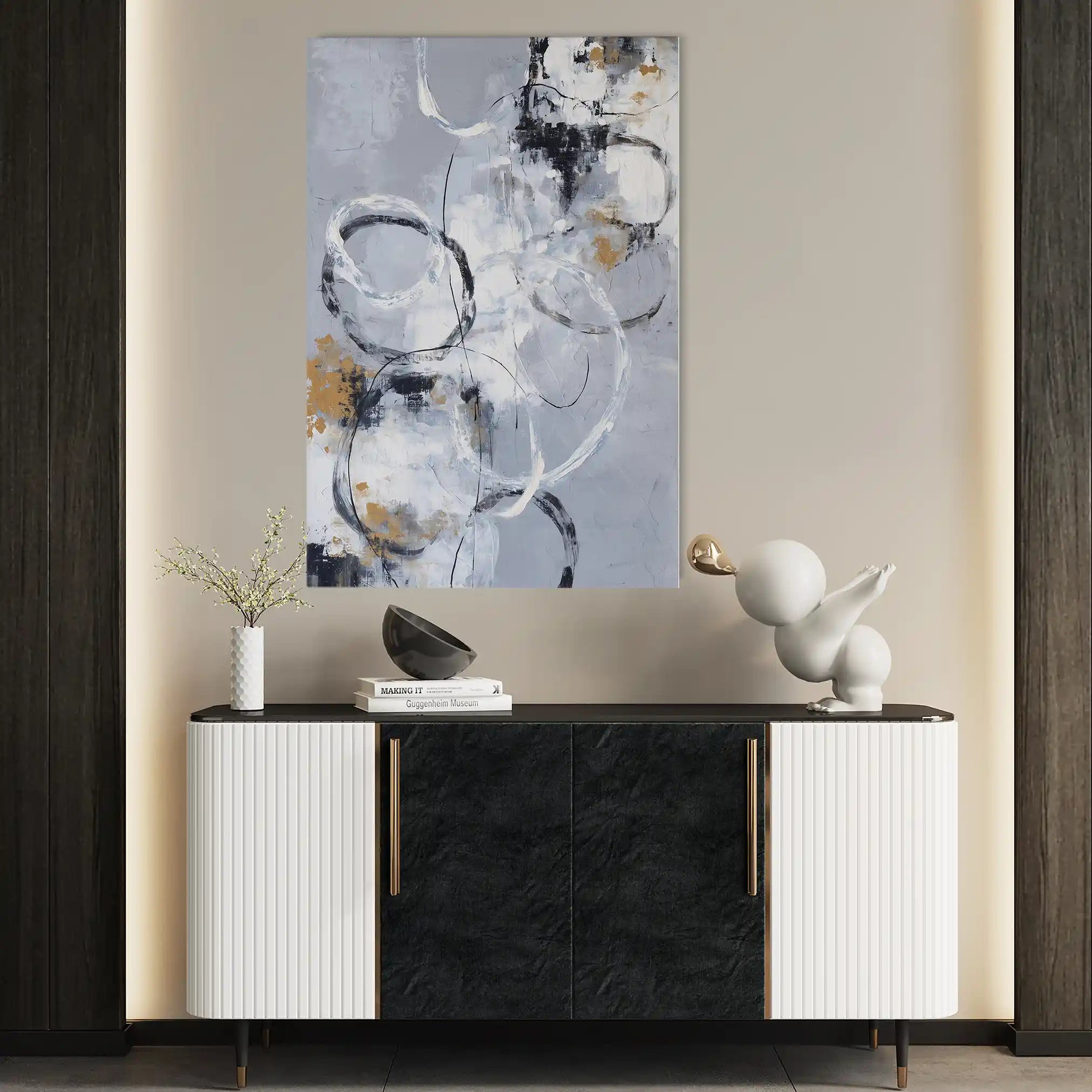 Abstract 1808 Canvas Art 60 x 40 cm / Stretched on hidden frame