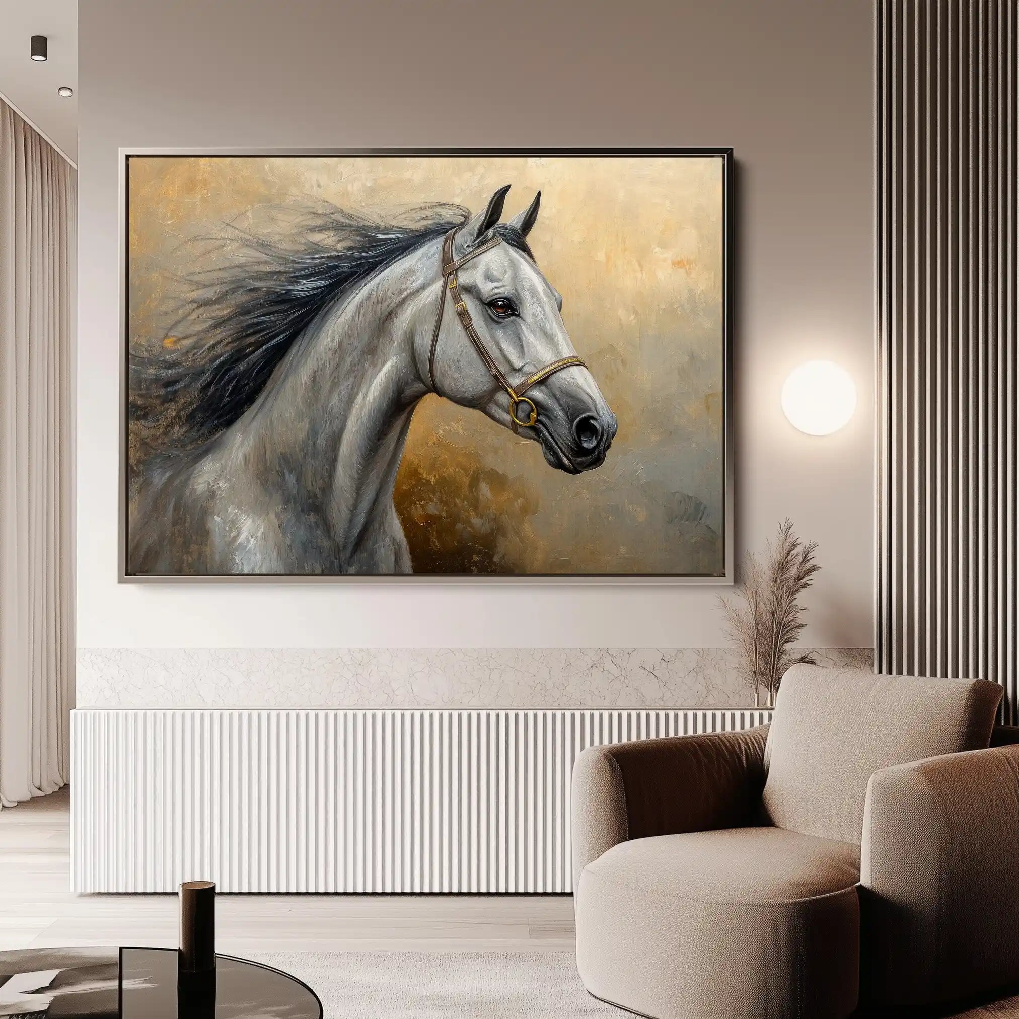 Horses 181 Canvas Art 90 x 60 cm / Stretched on hidden frame