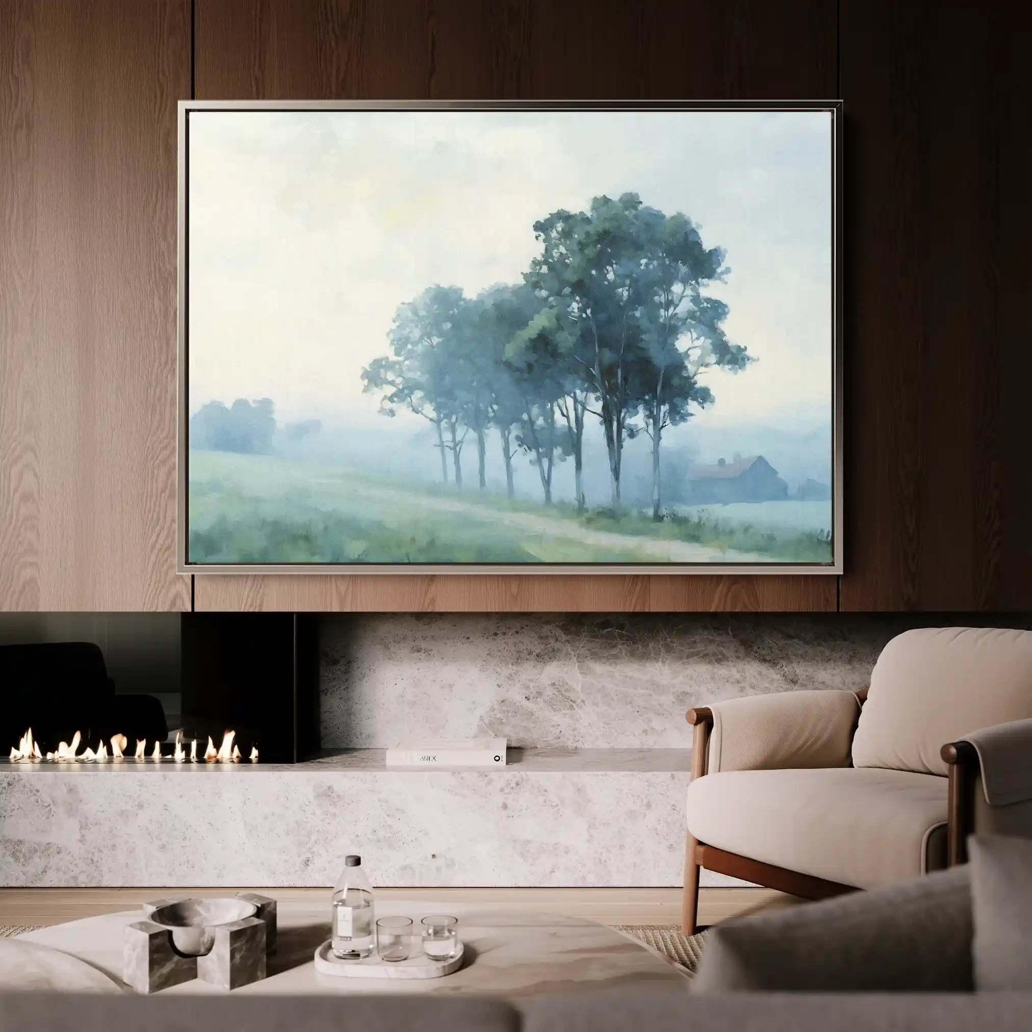 Landscape 181 Canvas Art 90 x 60 cm / Stretched on hidden frame