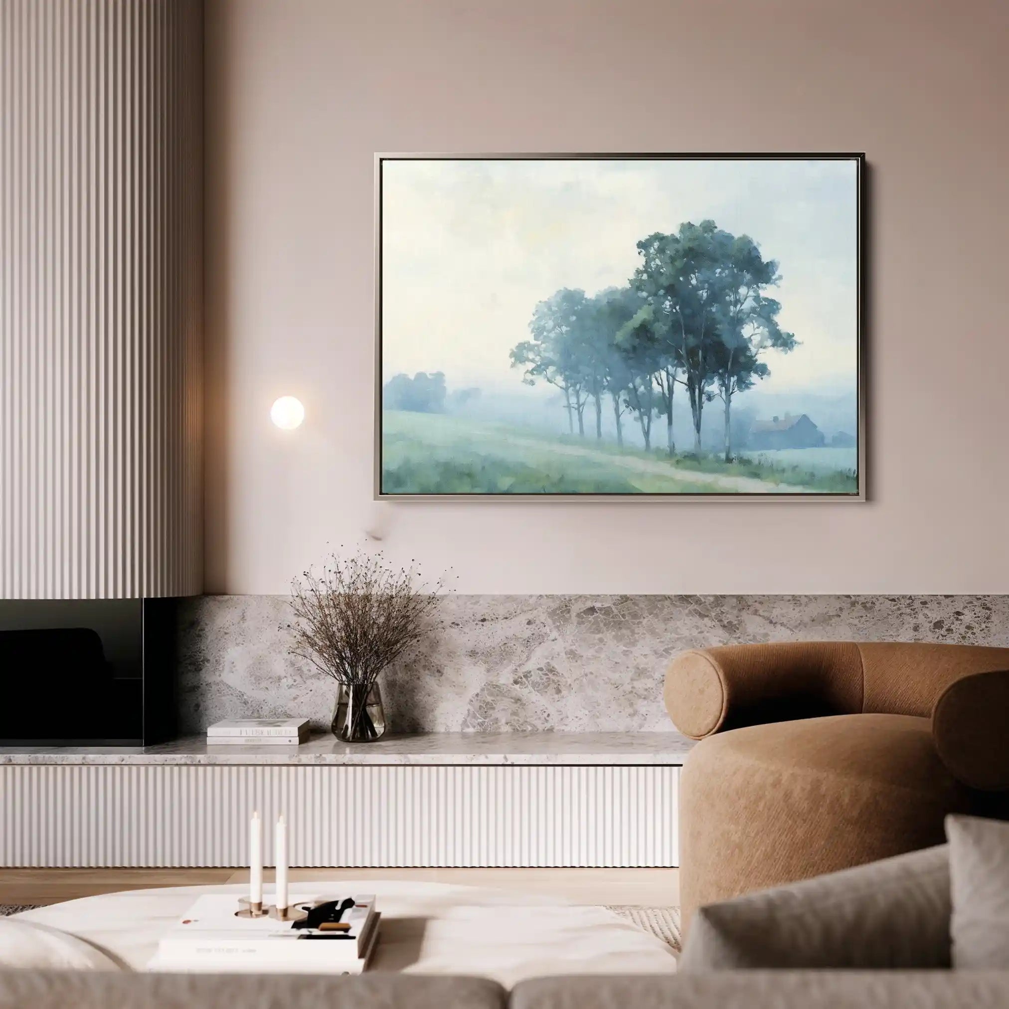 Landscape 181 Canvas Art 90 x 60 cm / Stretched on hidden frame