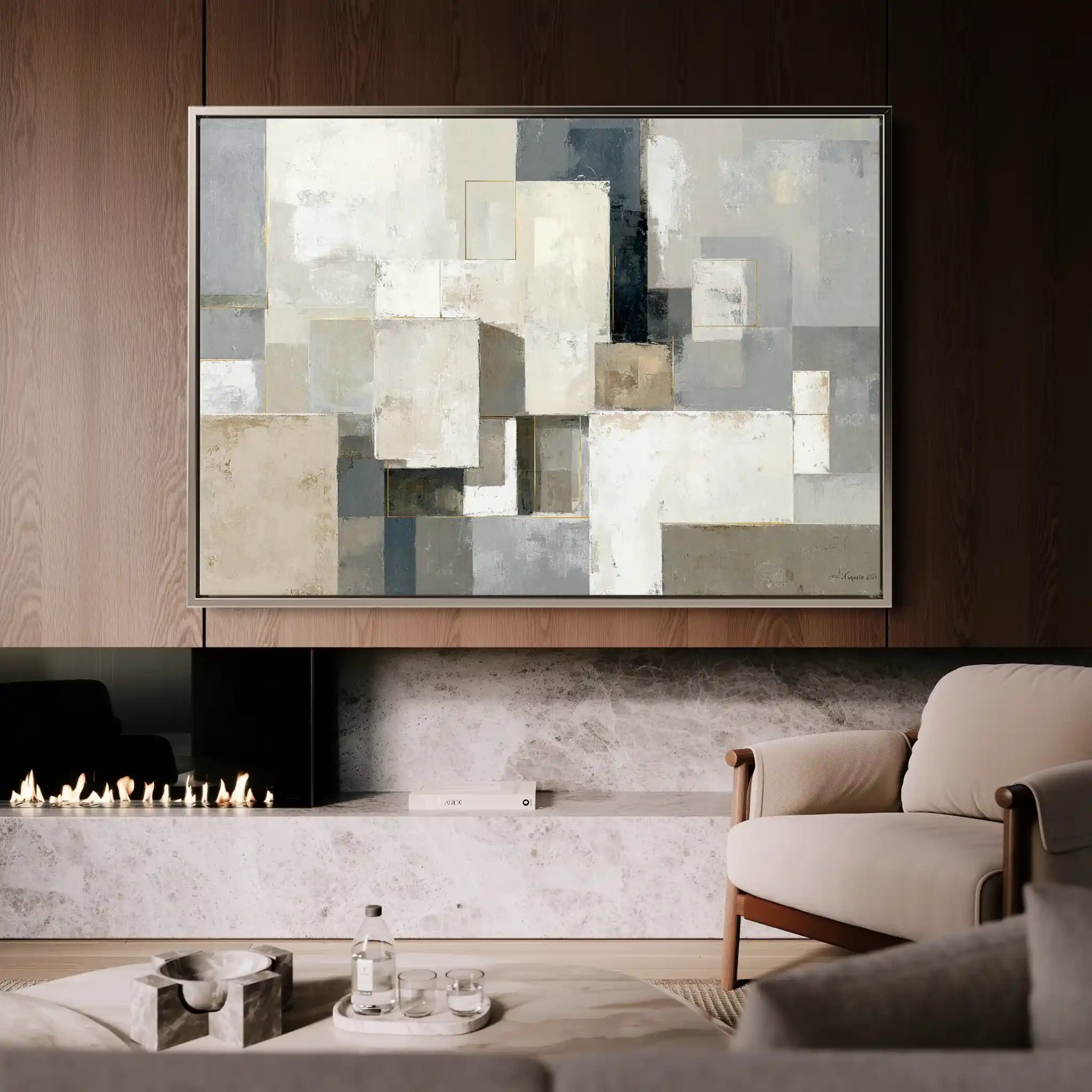 Abstract 1823 Canvas Art 60 x 40 cm / Stretched on hidden frame