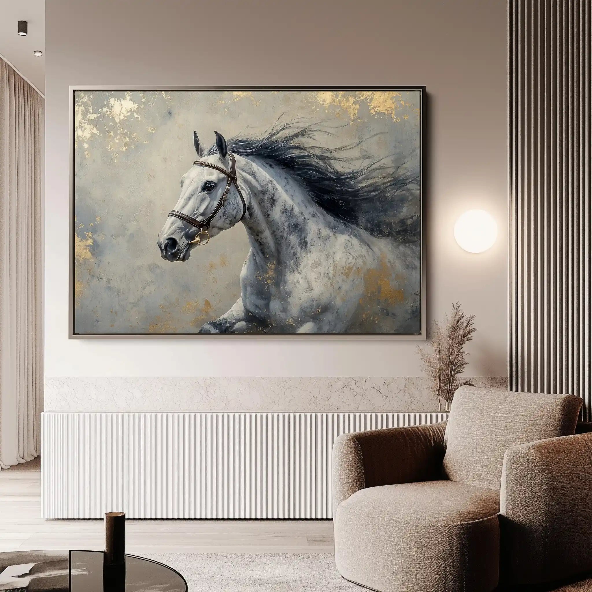 Horses 183 Canvas Art 90 x 60 cm / Stretched on hidden frame