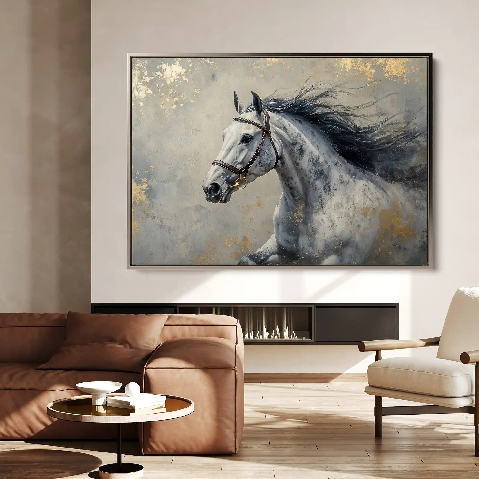 Horses 183 Canvas Art 90 x 60 cm / Stretched on hidden frame