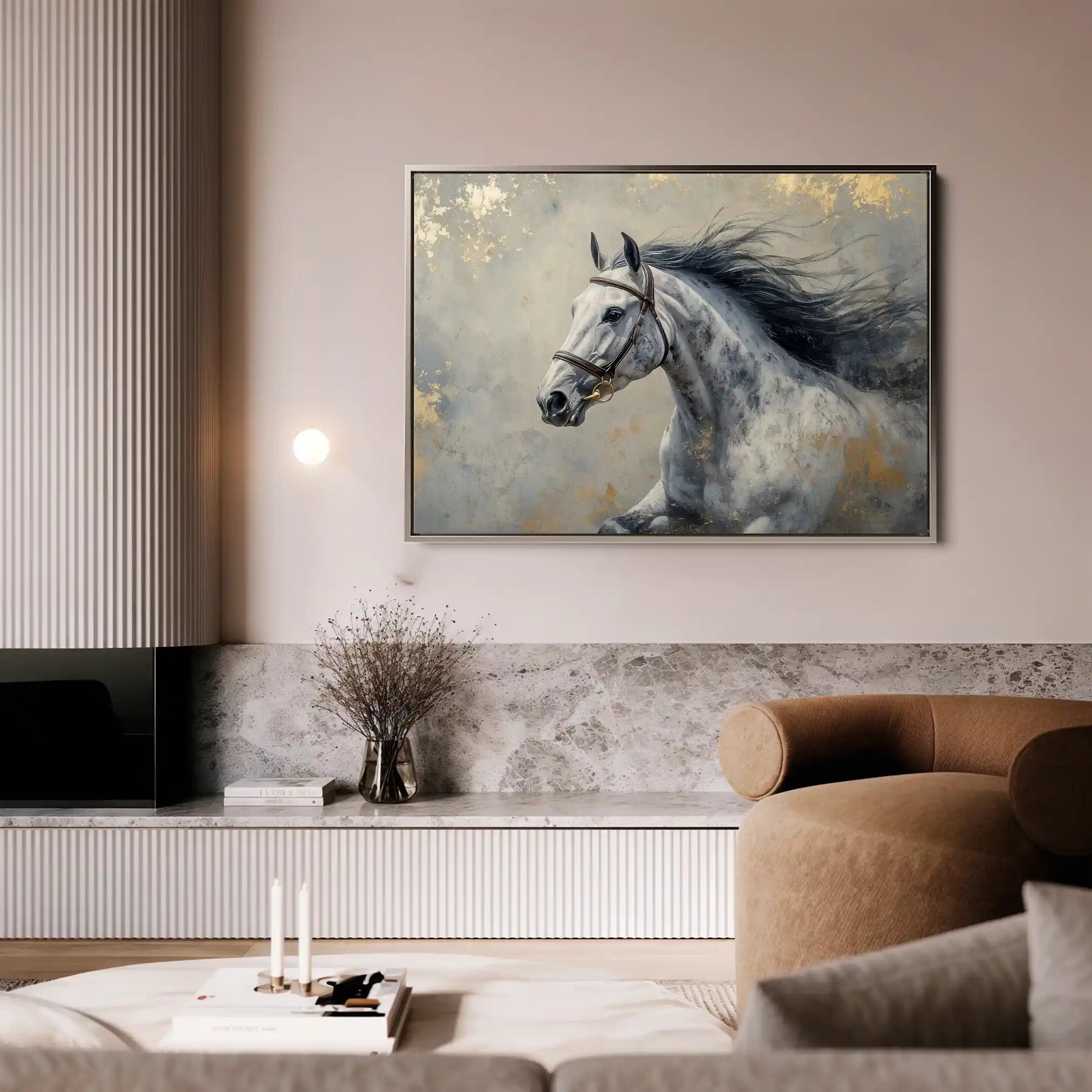 Horses 183 Canvas Art 90 x 60 cm / Stretched on hidden frame