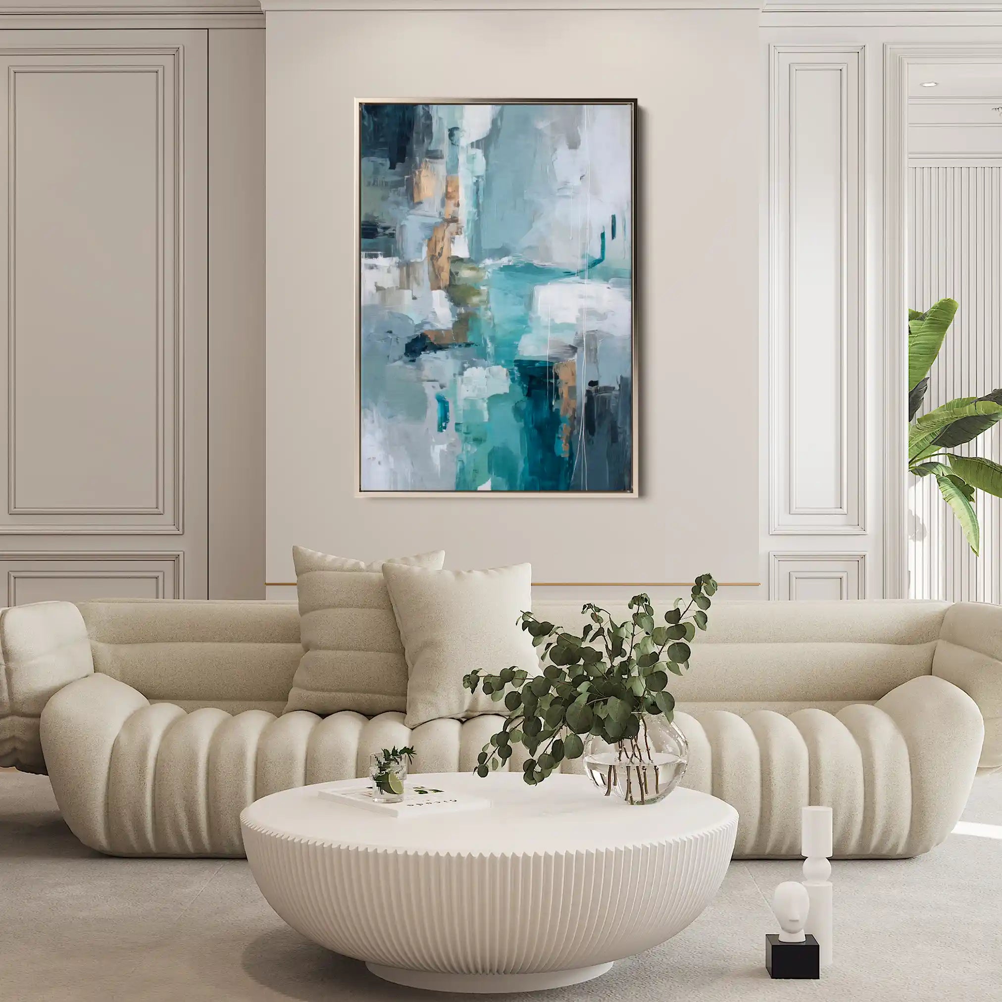 Abstract 1830 Canvas Art 60 x 40 cm / Stretched on hidden frame
