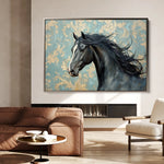 Horses 184 Canvas Art 90 x 60 cm / Stretched on hidden frame
