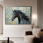 Horses 184 Canvas Art 90 x 60 cm / Stretched on hidden frame