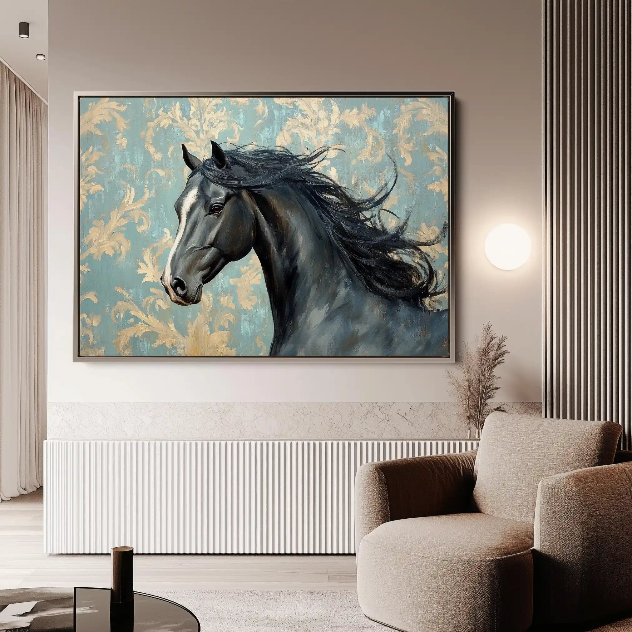 Horses 184 Canvas Art 90 x 60 cm / Stretched on hidden frame