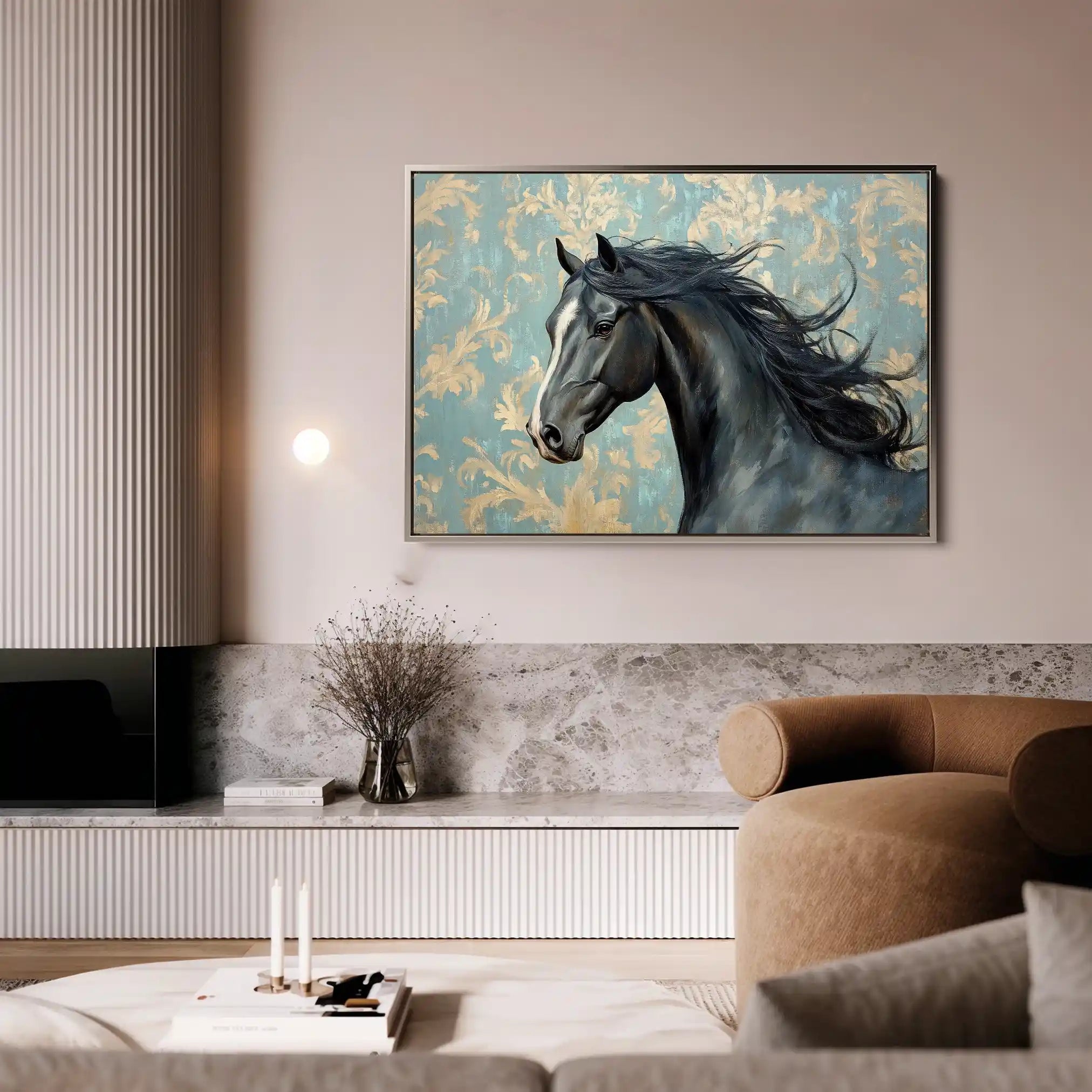 Horses 184 Canvas Art 90 x 60 cm / Stretched on hidden frame