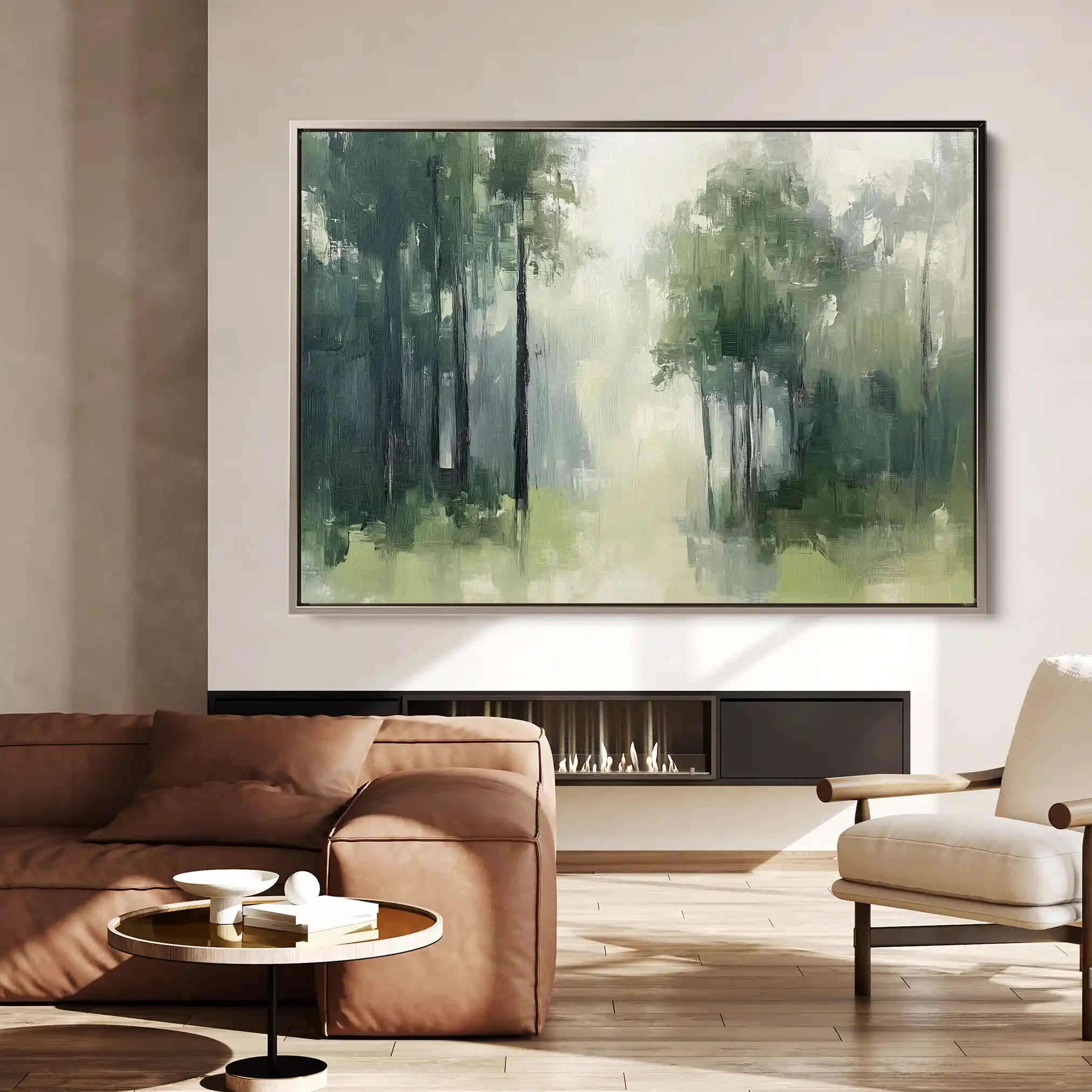 Landscape 184 Canvas Art 90 x 60 cm / Stretched on hidden frame